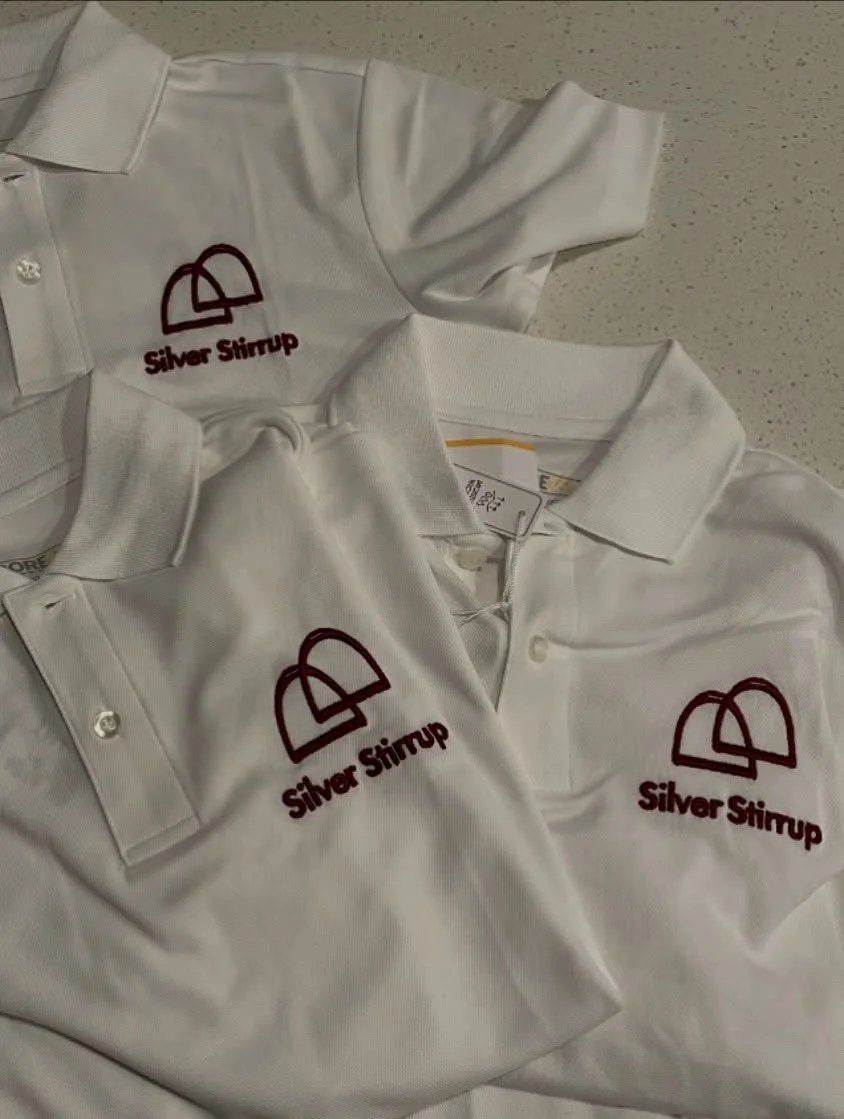 Embroidered performance polos. Crisp and clean for a fresh look in the ring. 🐴💫