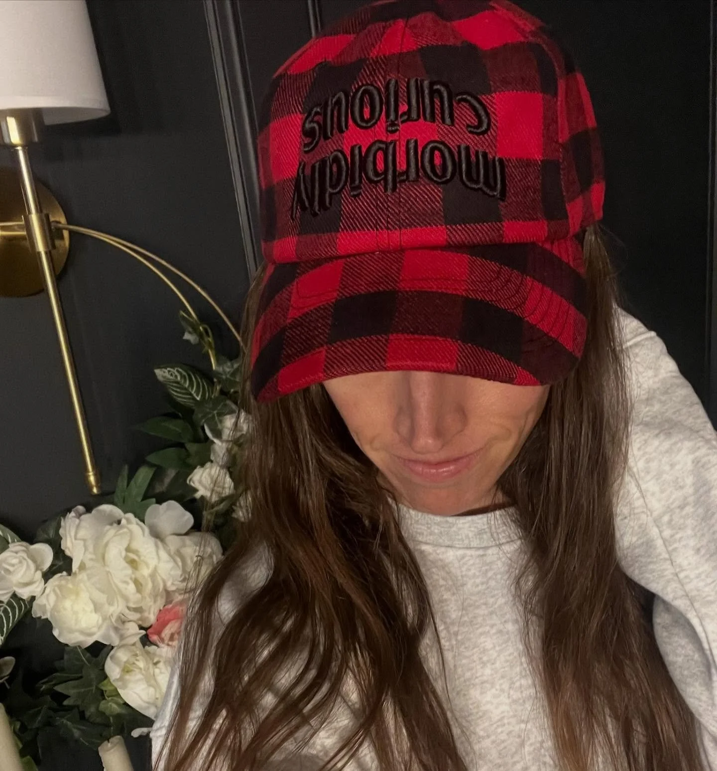 &ldquo;Morbidly Curious&rdquo; 🙃 order your personalized hat today on LeiandGray.com or DM for more options not on the site.