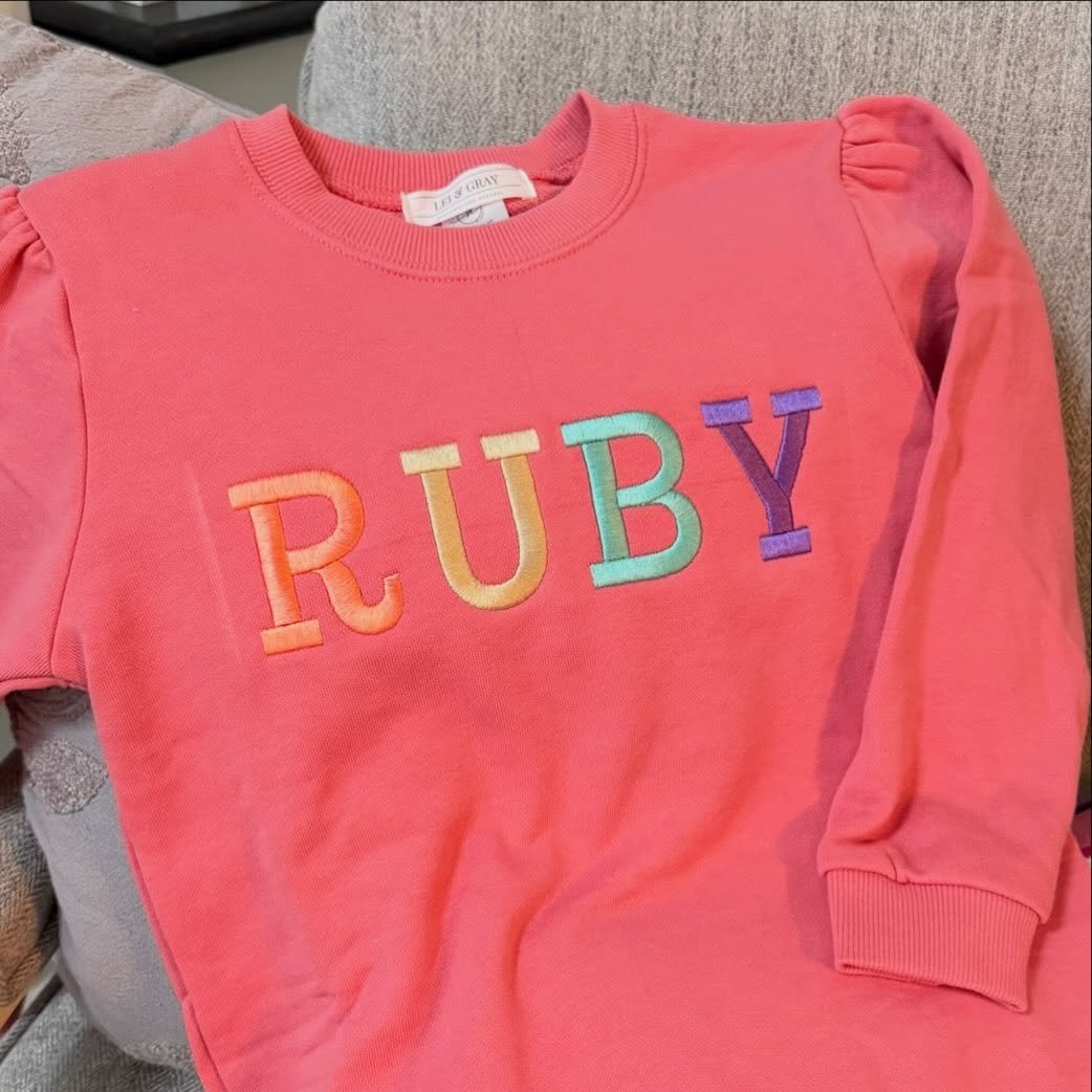 Puff sleeve sweatshirt- for Ruby 🧡💛💚💜