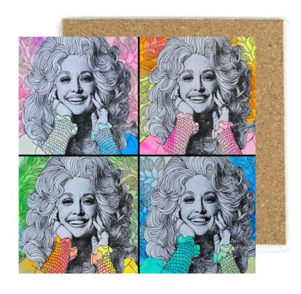 All Dolled Up Stone Coaster
