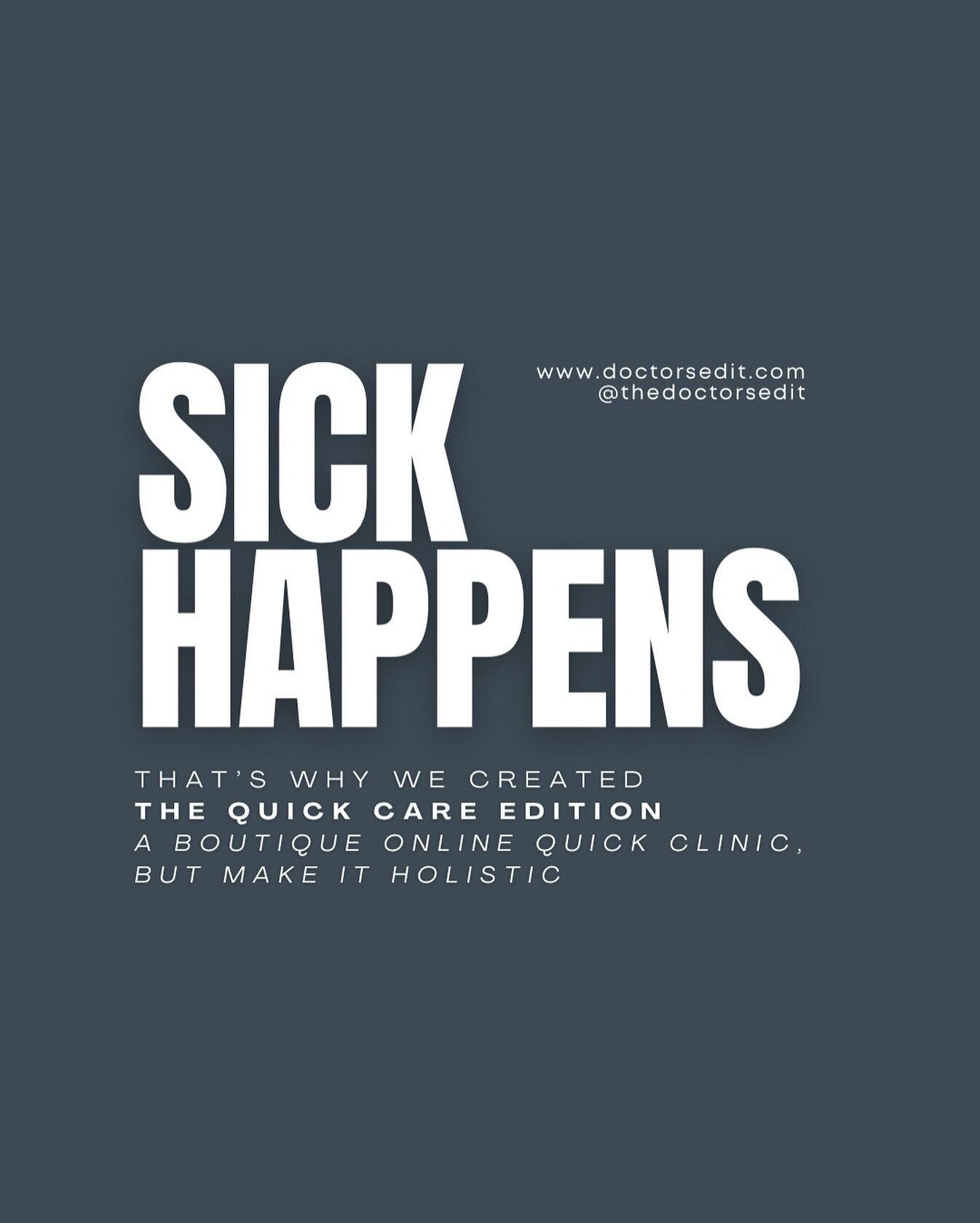 🤒 Sick Happens. We get it. 

🏥 You can go to a busy big box retail clinic or an online prescription pill mill and get what you pay for. 

👩&zwj;💻 Or, get an online visit with a real, board certified MD who takes a holistic approach while still pr