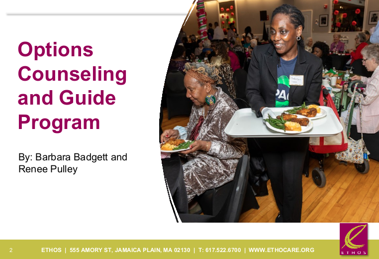 RESCHEDULED! Ethos Aging Services Presentation