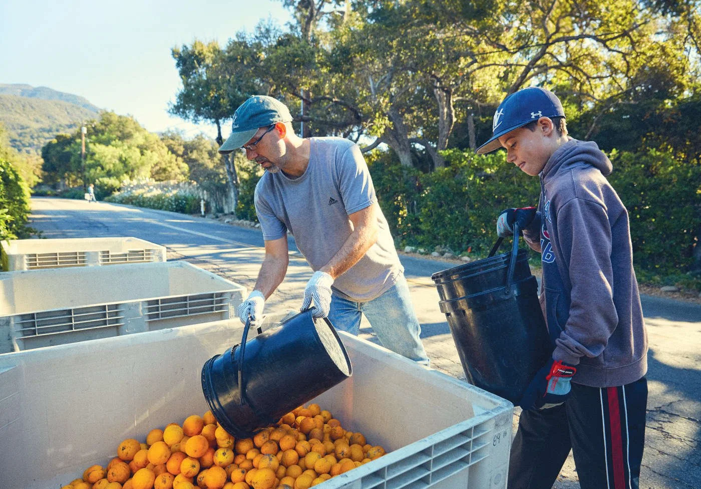 Volunteers participating at a Food Forward event