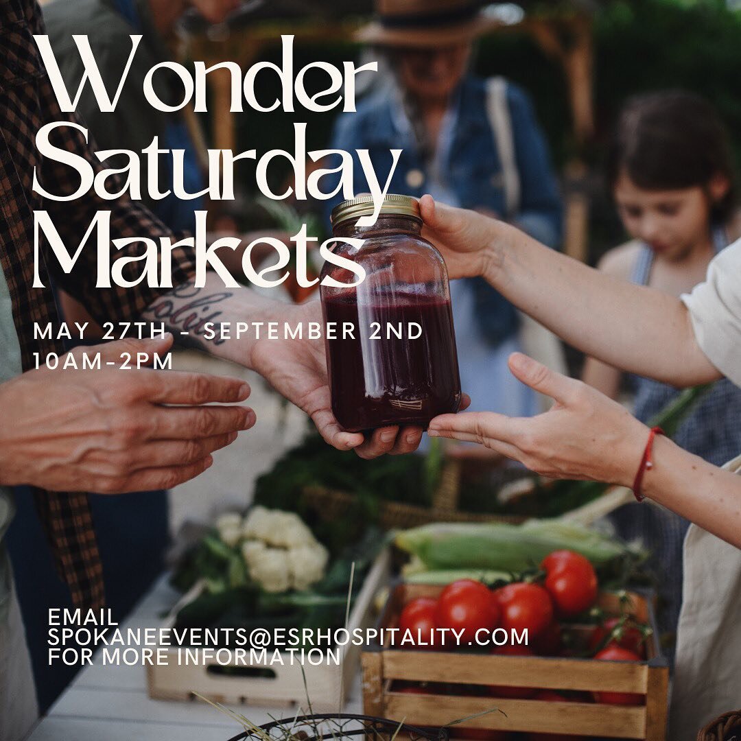 🌷Spring is here!!!🌷
So you know what that means? THE WONDER MARKET is back! 💐🍄🍃🌸

We love hosting our annual farmer&rsquo;s market filled with produce, games, and works of art from our local Spokane community! 👩&zwj;🌾 

The Wonder Market begi