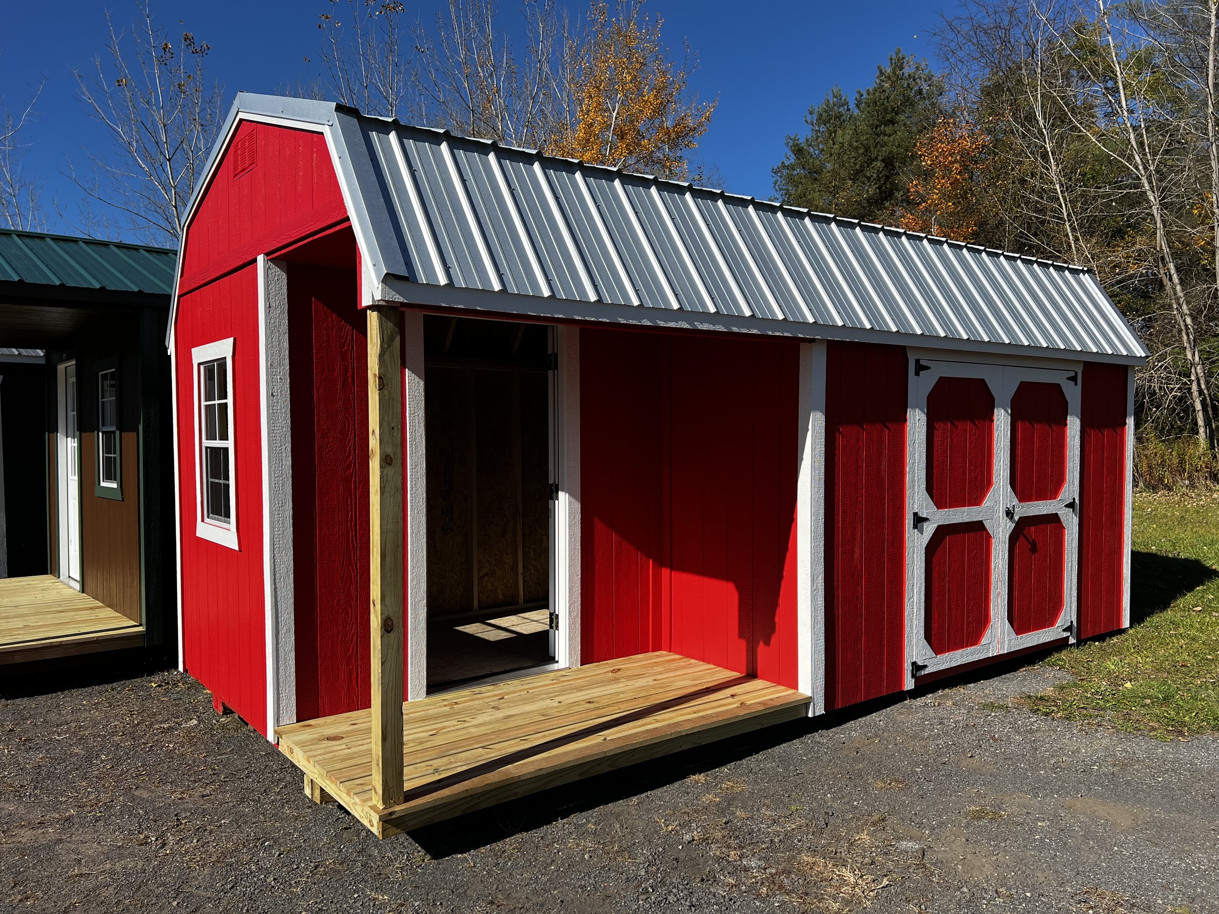 10 X 20 Painted Side Porch Barn