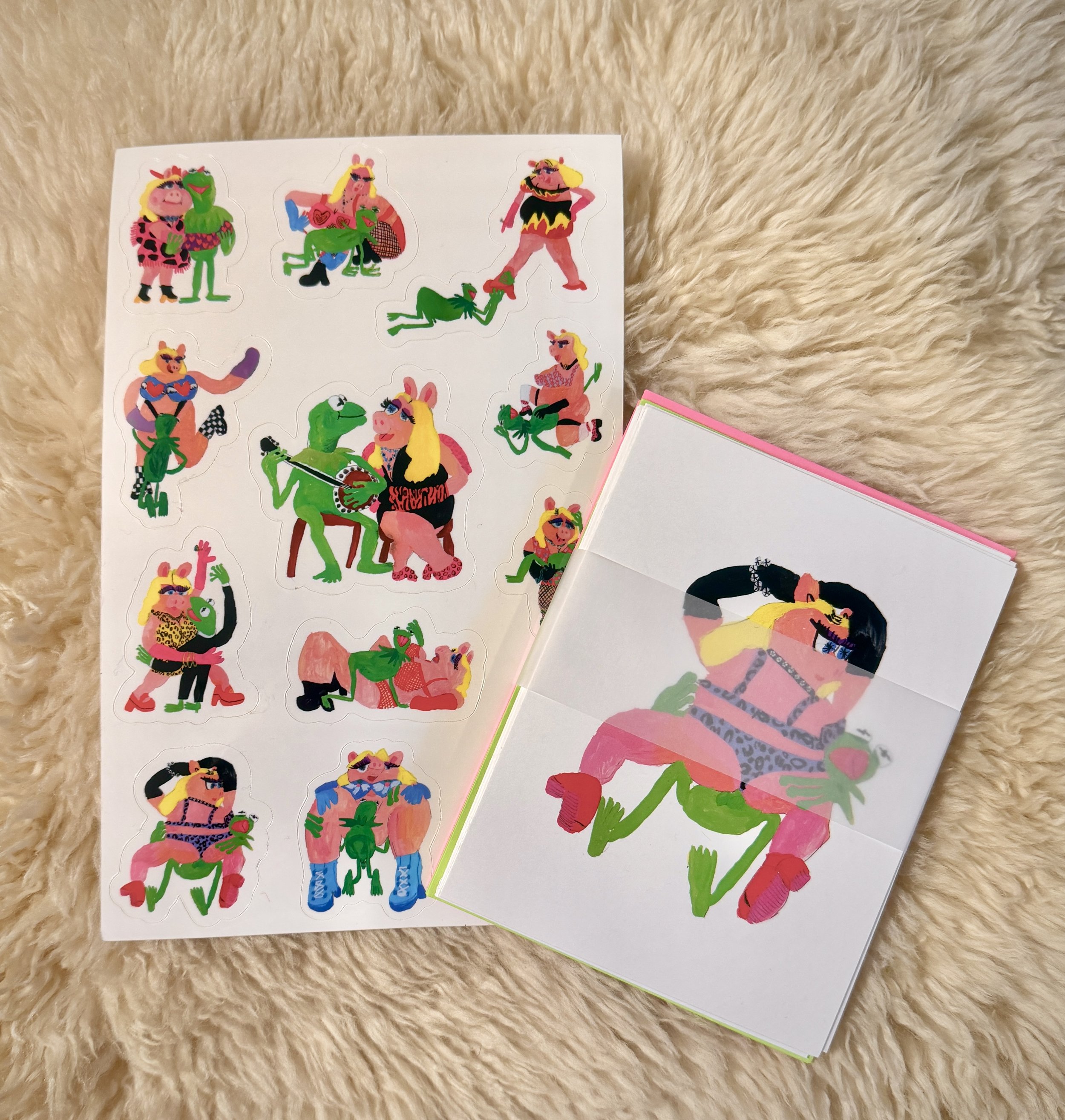 Kermit Miss Piggy Love Stickers