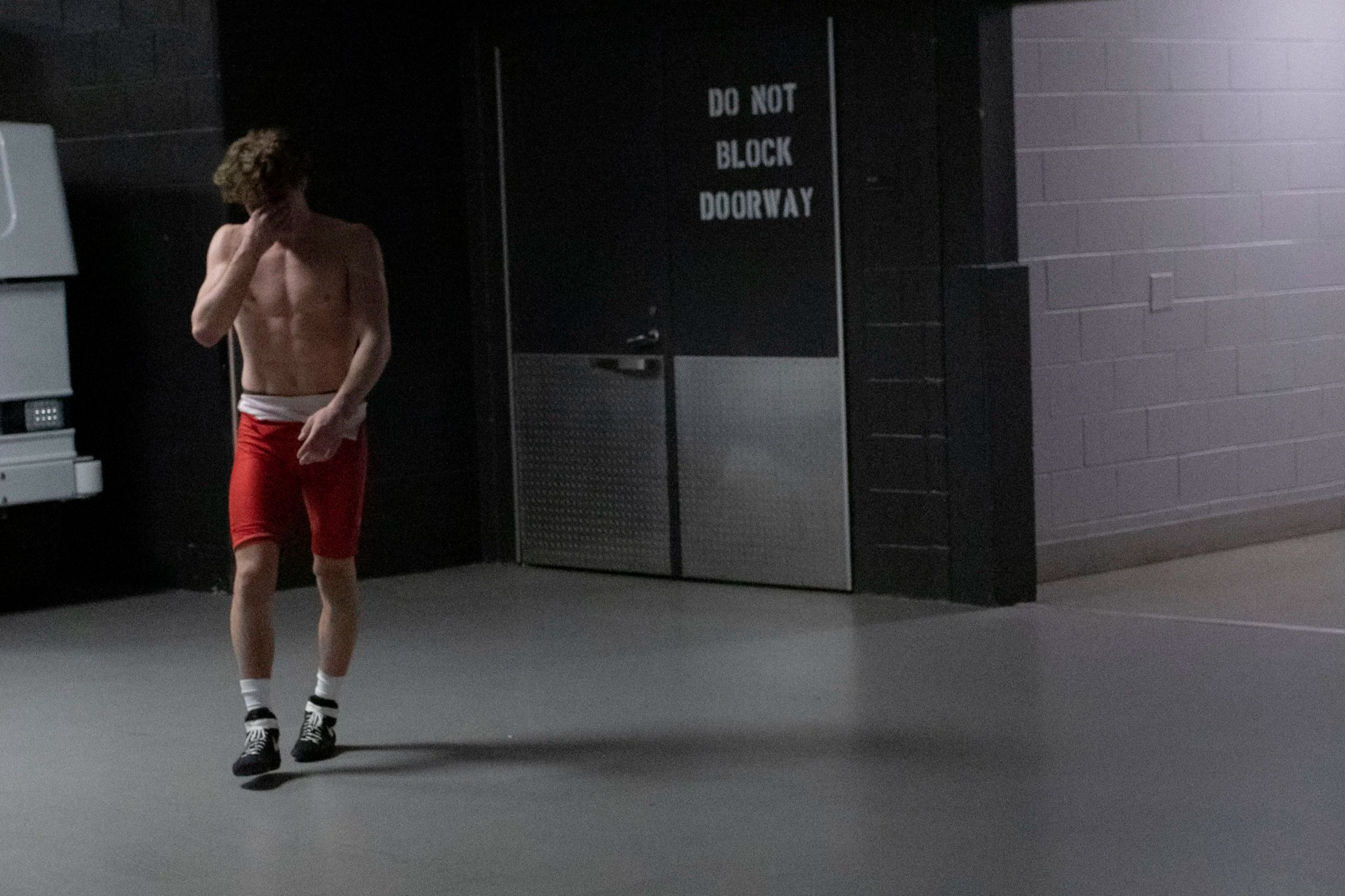 Cornell’s Meyer Shapiro reacts after winning a 157-pound fifth place match during session five of the 2025 NCAA Division I wrestling championships at Wells Fargo Center on Saturday, March 22, 2025 in Philadelphia, Pennsylvania. (Daniel McGregor-Huyer