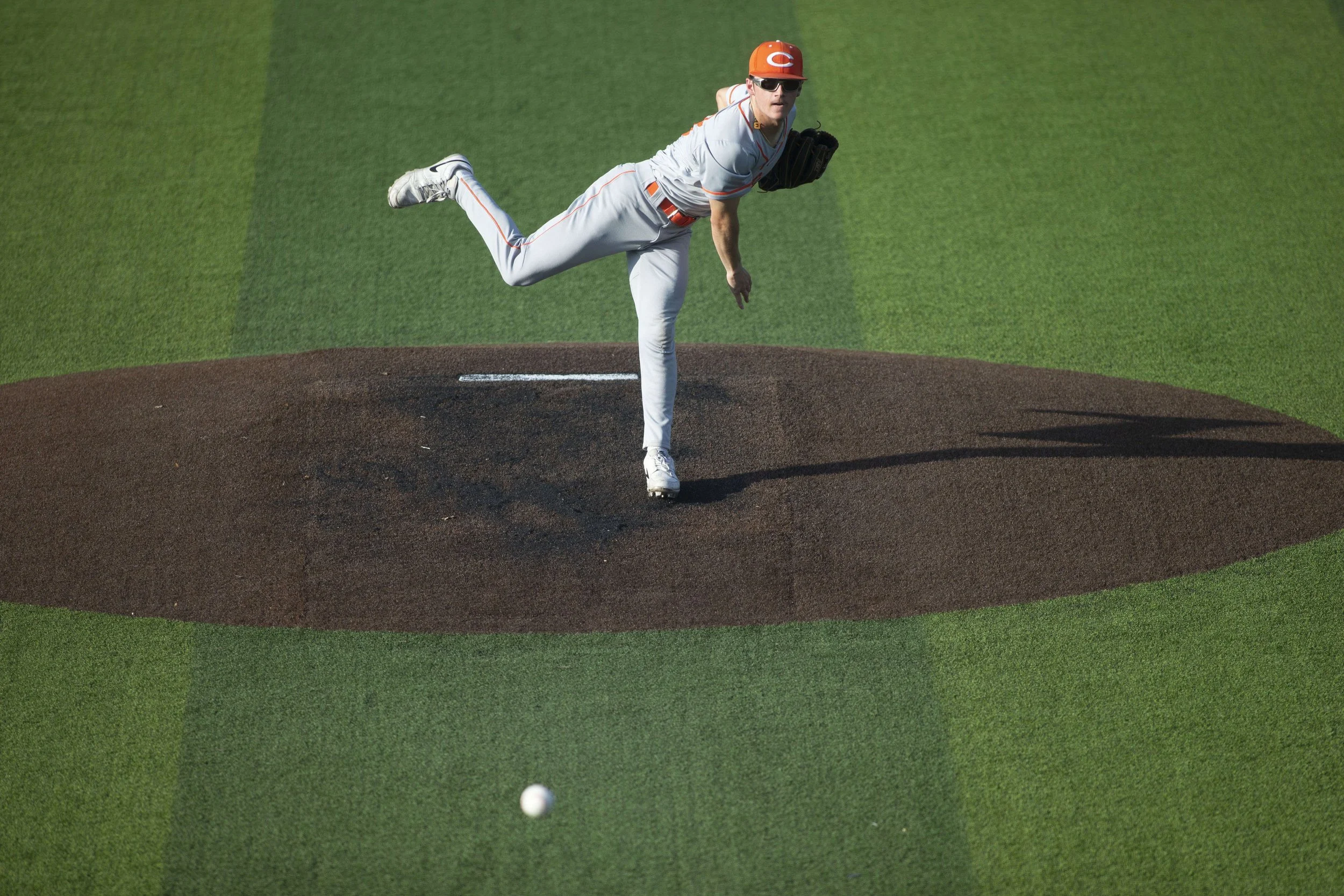 Celina Pitcher Brady Broeckl throws a fastball during a bi-district playoff game between Celina and Lake Dallas at Lake Dallas High School on Thursday, May 1, 2025. (Daniel McGregor-Huyer/Star Local Media)