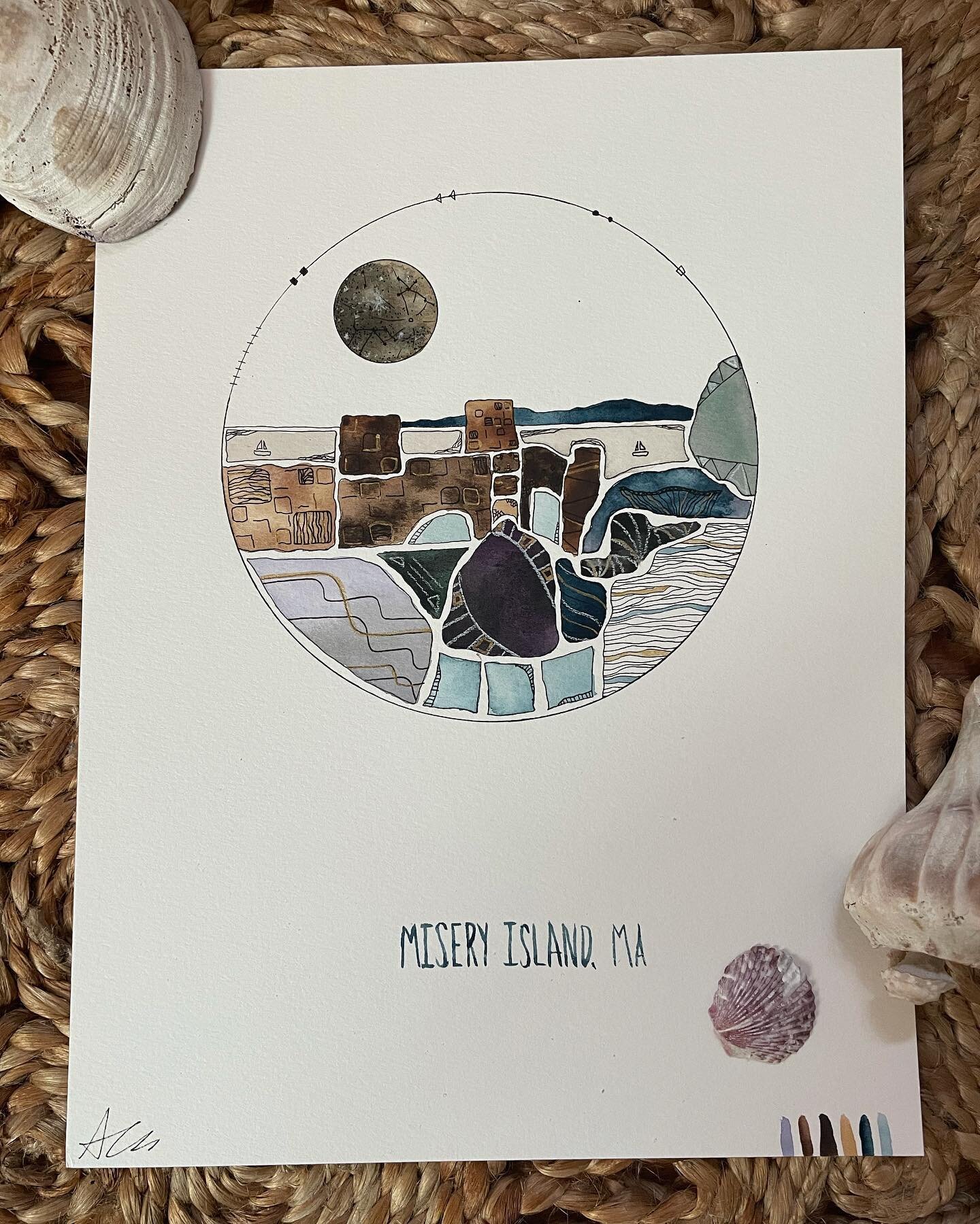 Misery Island, MA 
-
-
-
Getting to try other places besides mountains. Here is Misery Island made for @andrewglidden 
-
-
-
#watercolor #watercolorpainting #watercolorart #watercolorartist #penandink #moonart #moon #miseryisland #massachusetts #mass