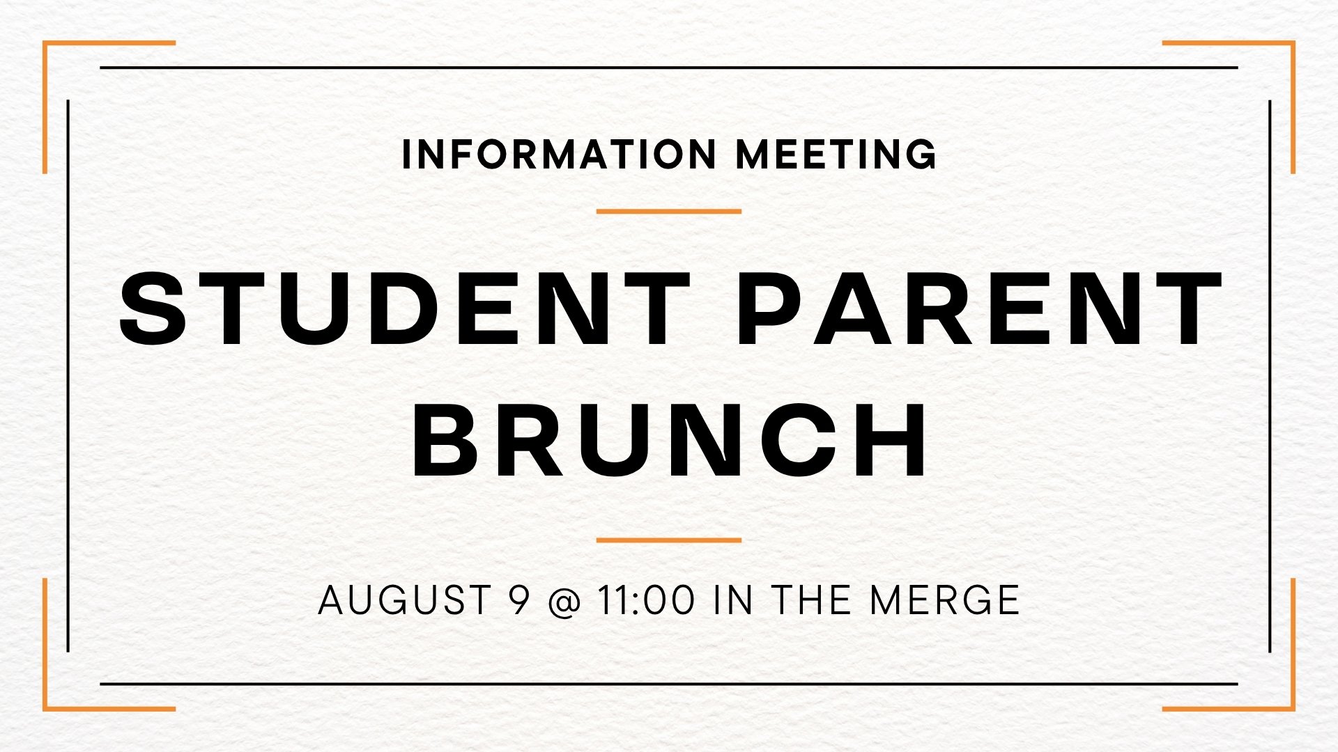 STUDENT PARENT BRUNCH