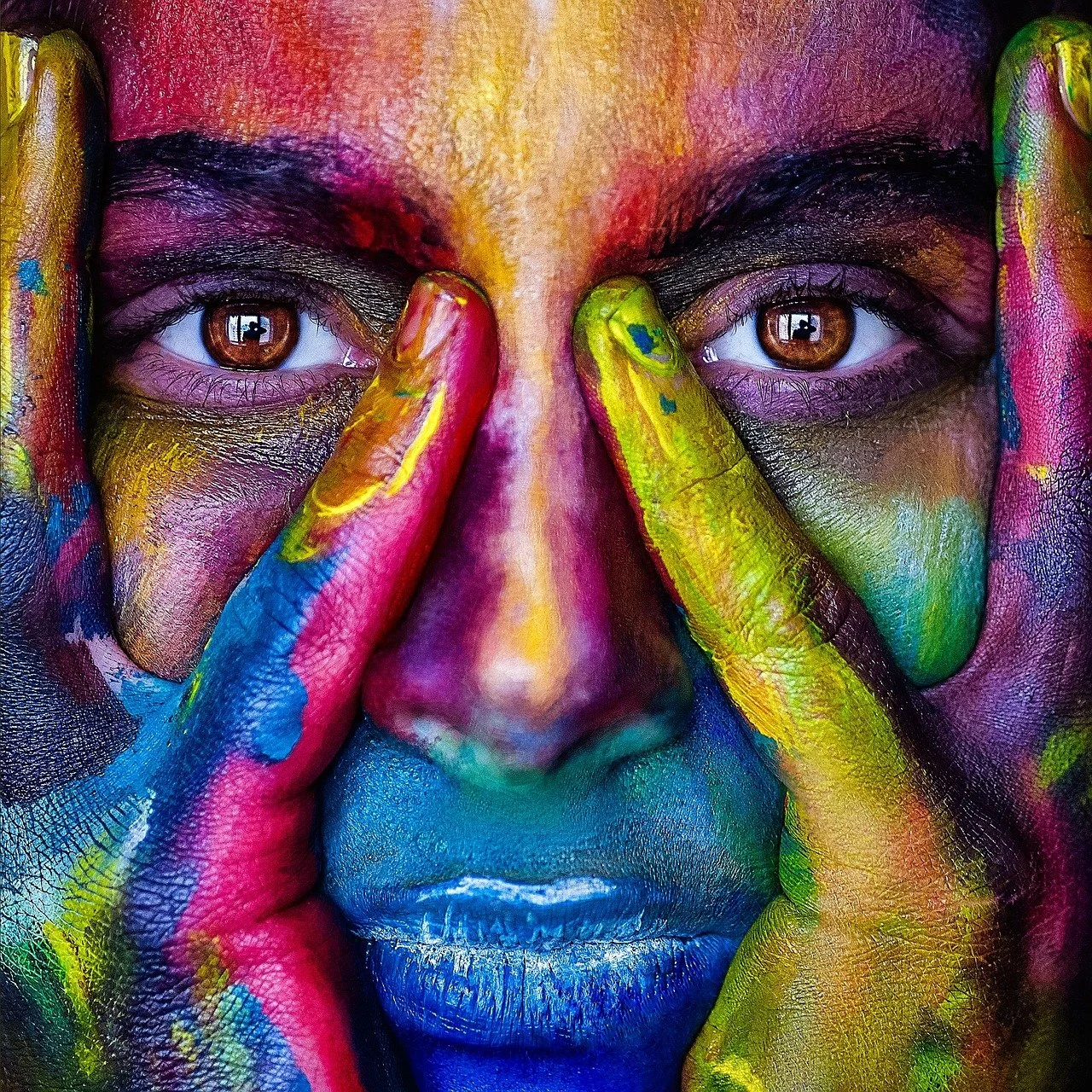 girl with painted face
