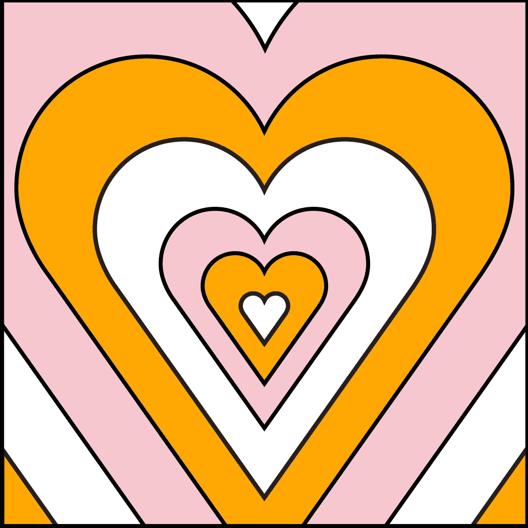 Animation: Heart illustration with alternating colors