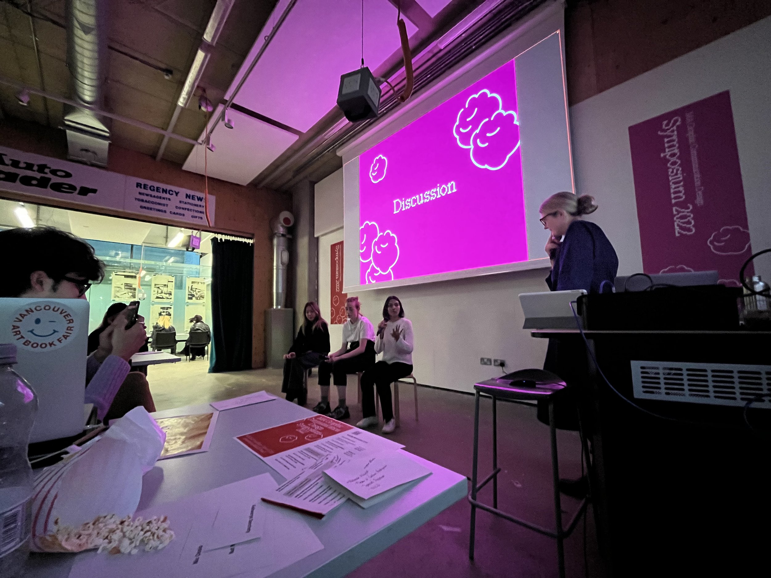 Rebecca Wright, Dean of Culture & Enterprise, Graphic Communication Design and Spatial Practices at Central Saint Martins, moderating.