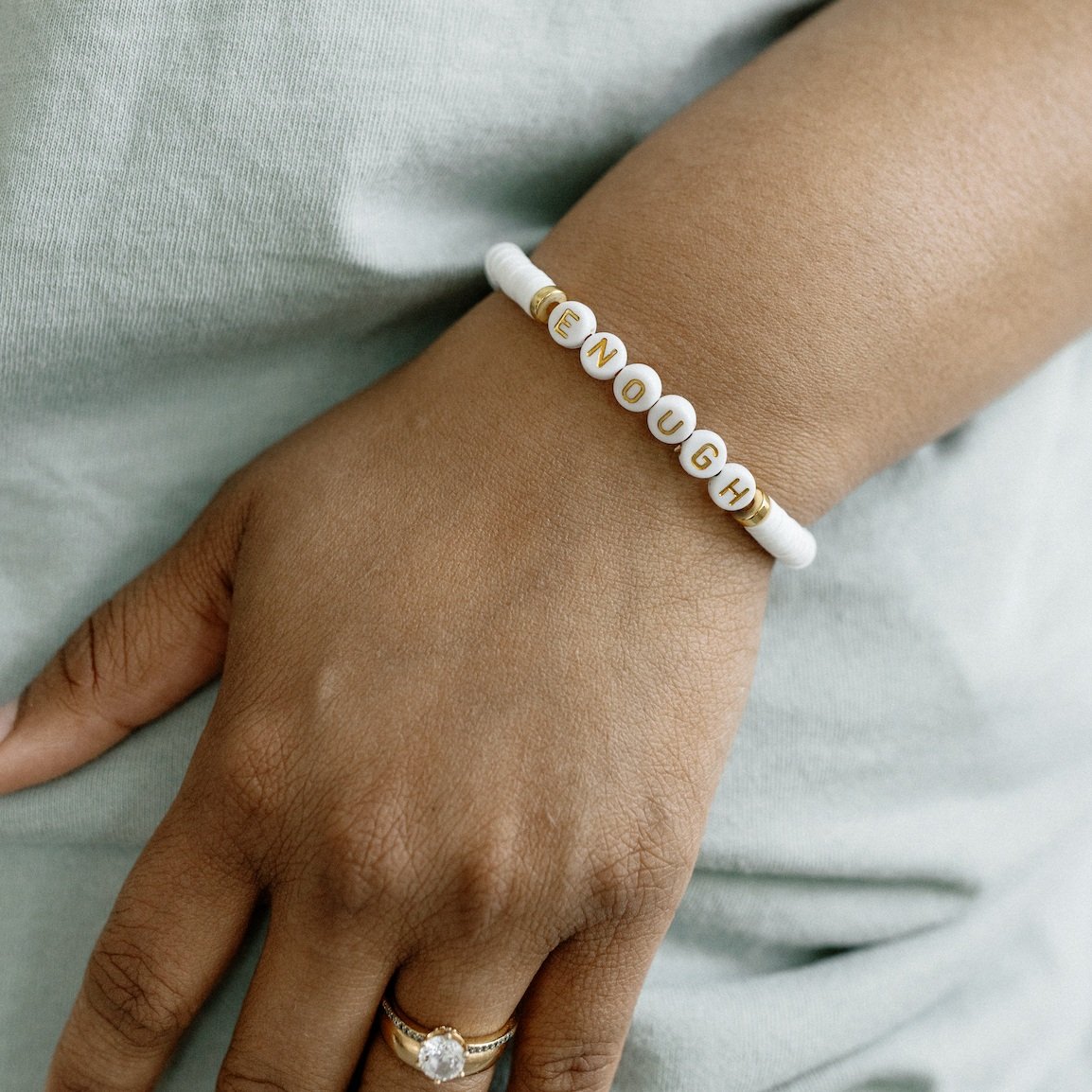 NEW! "Enough" Beaded Bracelet