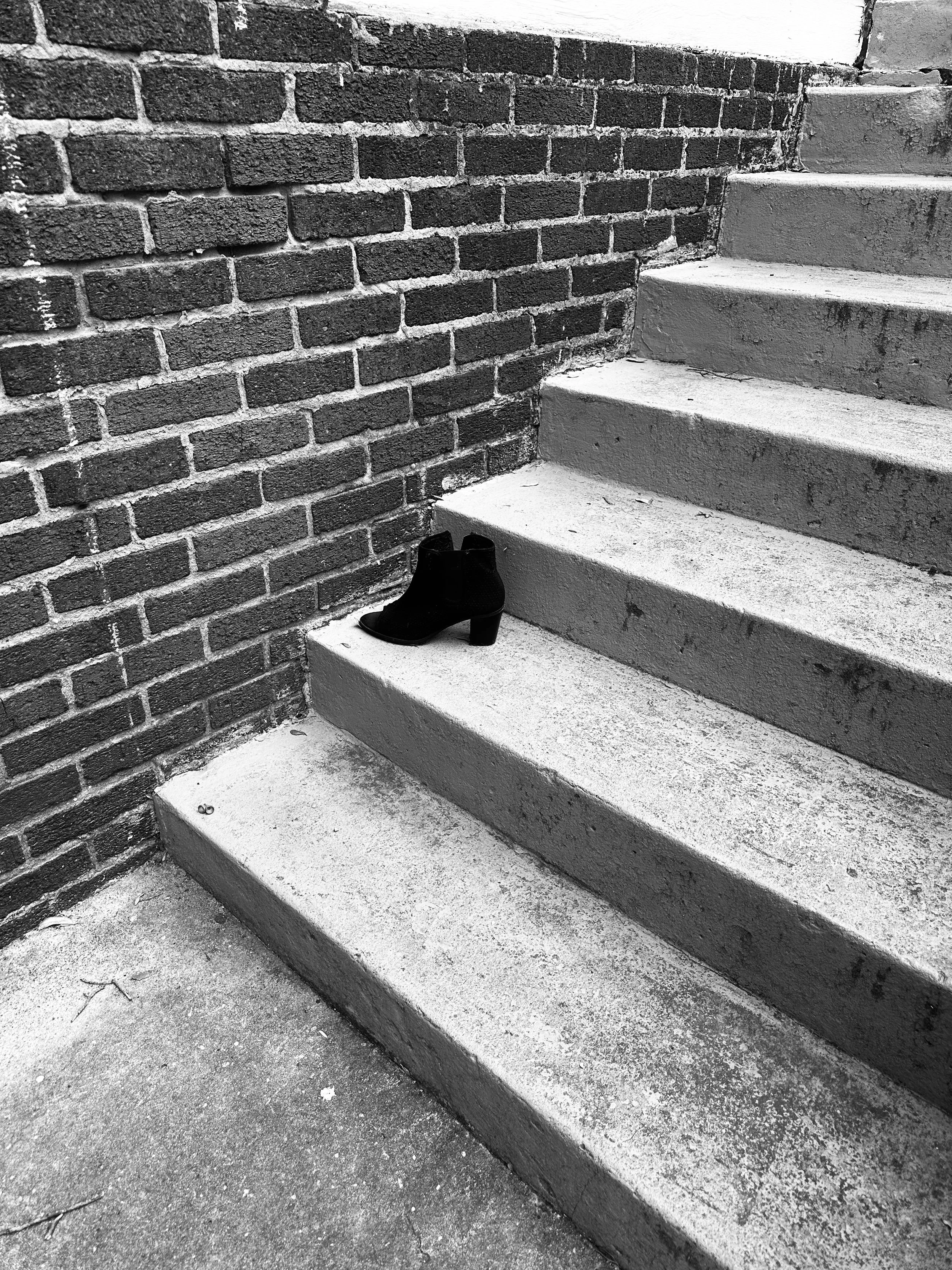A shoe on the Stairs Wilmington, NC
