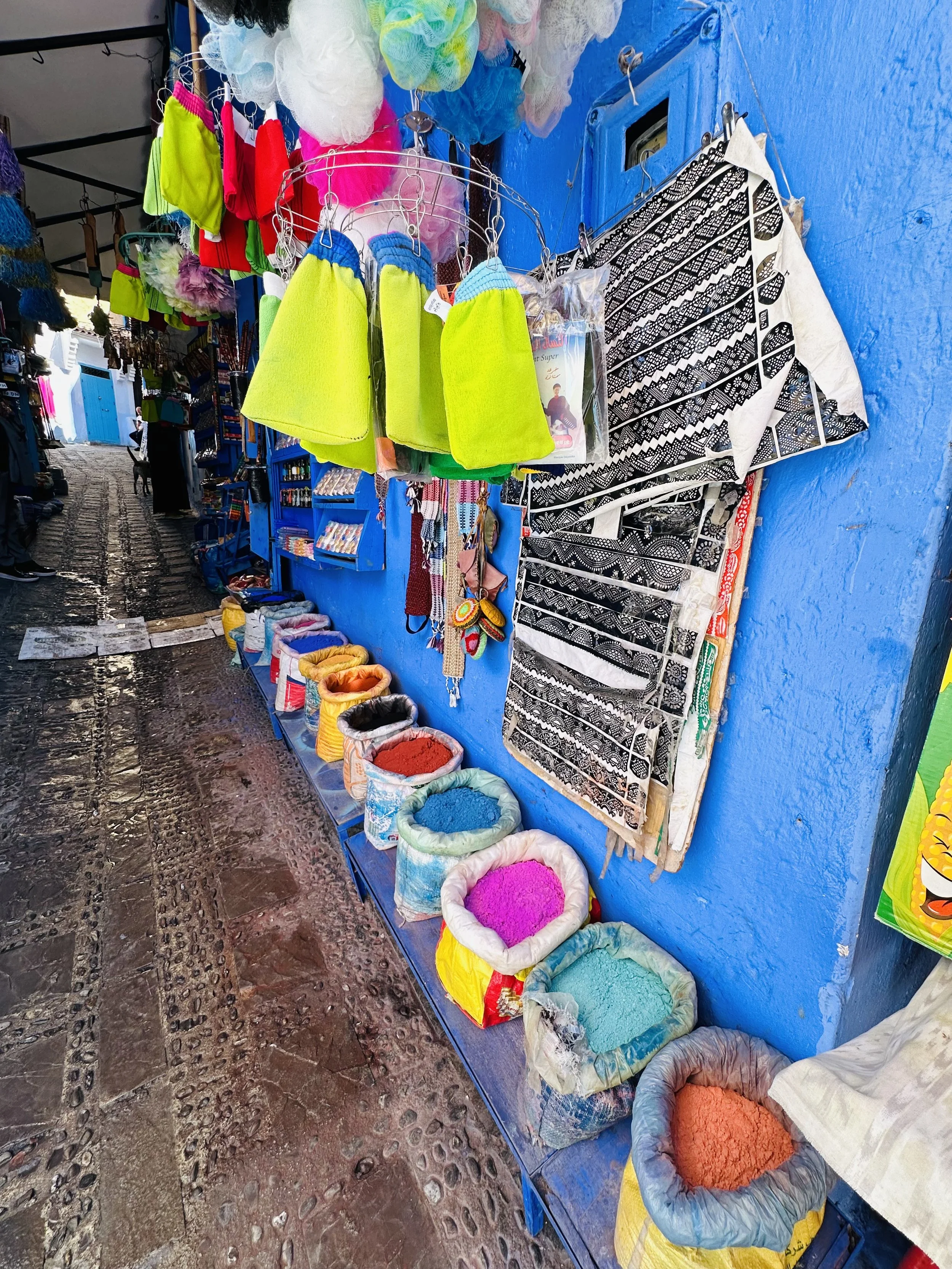 Paint powder Chefchaouen, Morocco