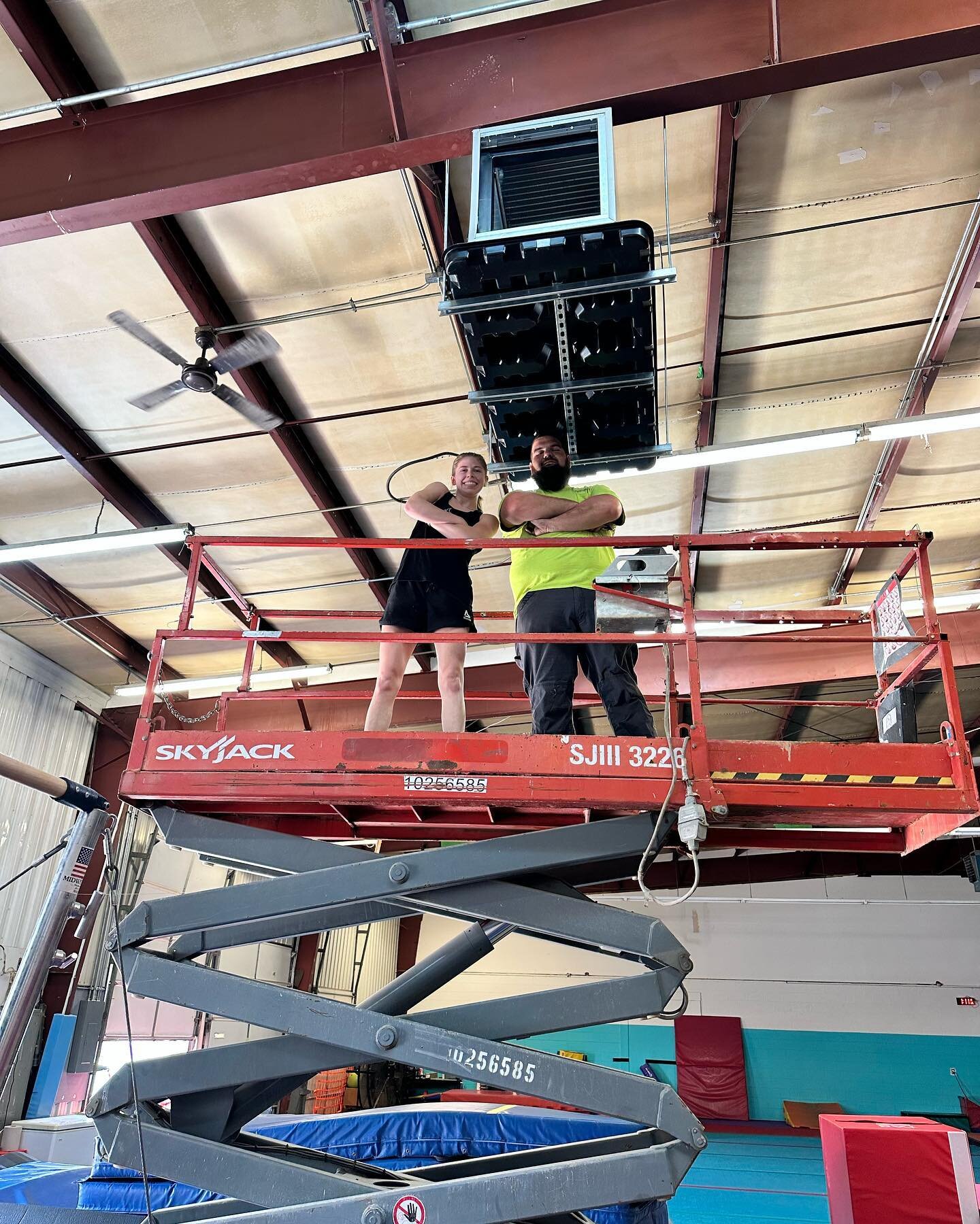 🎉GYM SKILLS CINCINNATI HAS EXCITING NEWS!!! 
🧊💨We are installing AC!!! This process is in the works and will be done in a few weeks. We are so grateful for the team from Accurate Heating and Cooling! 
💗Thank you to all of our fantastic families a