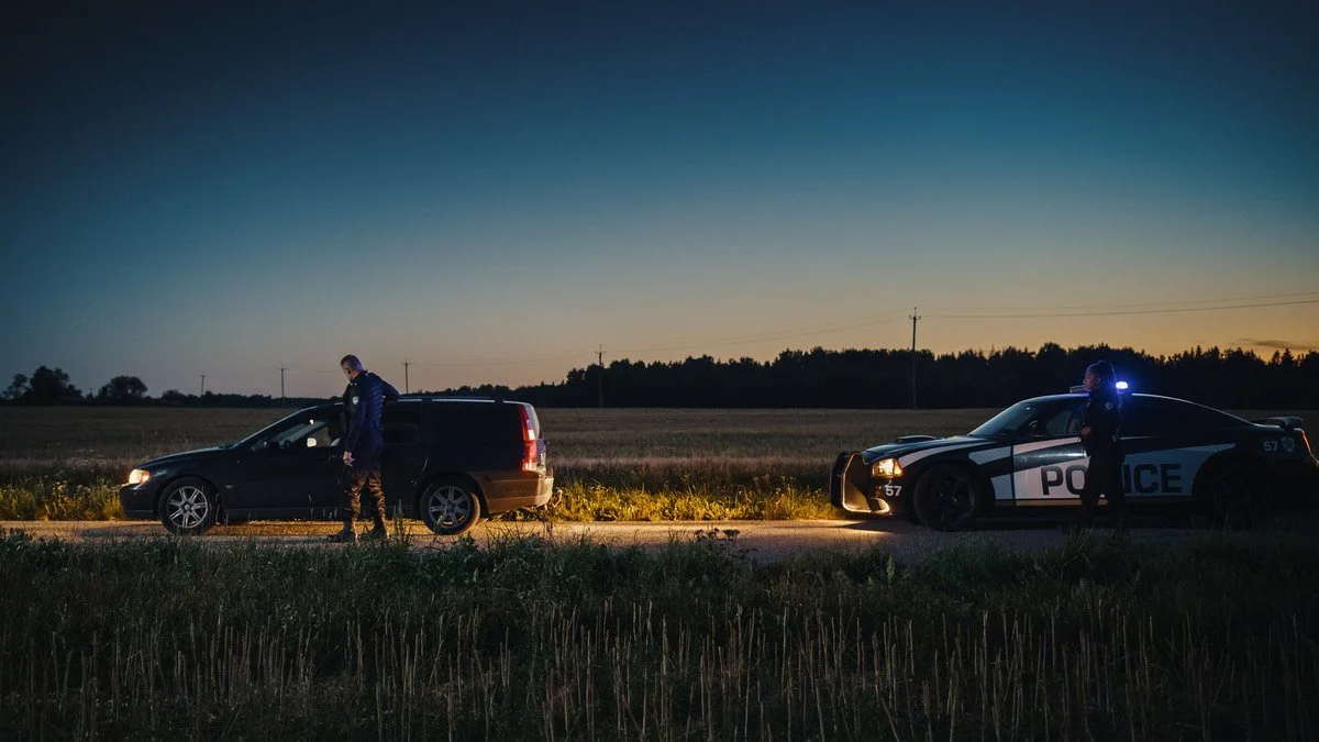 Minnesota police stop and search for suspected DWI