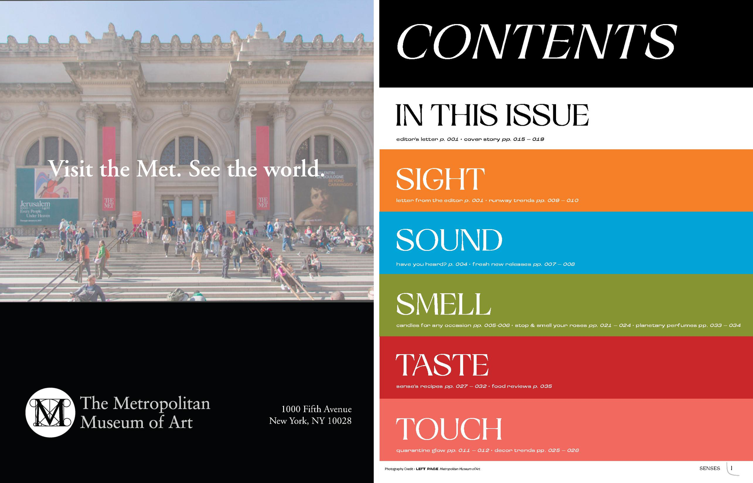 On left: inner front cover. On right: TOC.