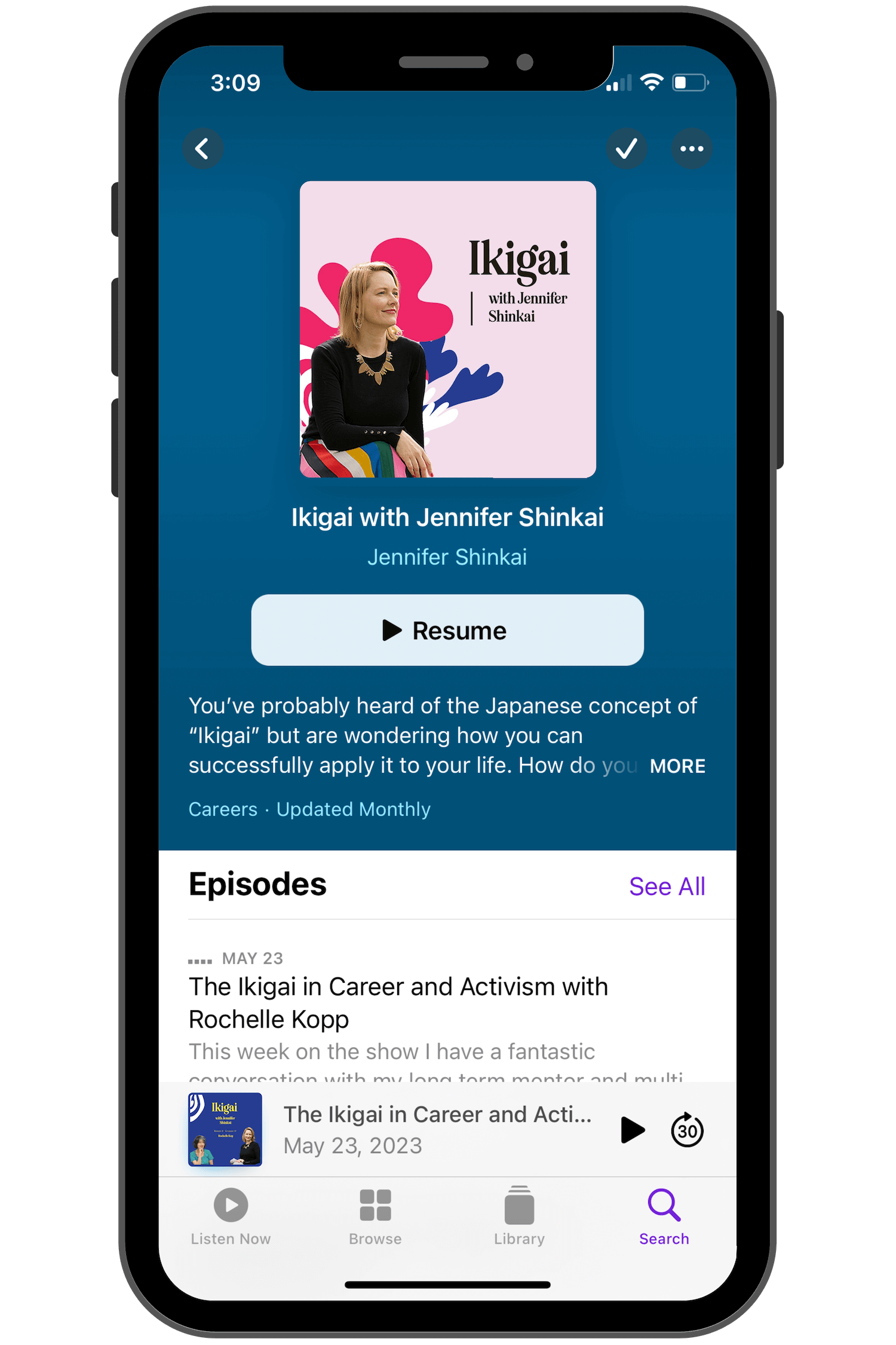 Picture of a smart phone | Ikigai Podcast with Jennifer Shinkai