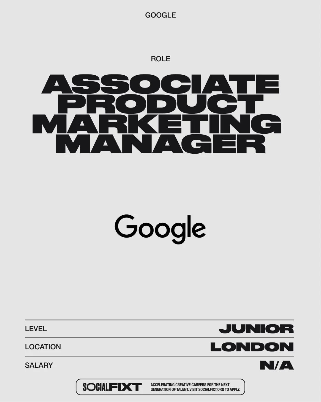 Associate Product Marketing Manager, GOOGLE UK 