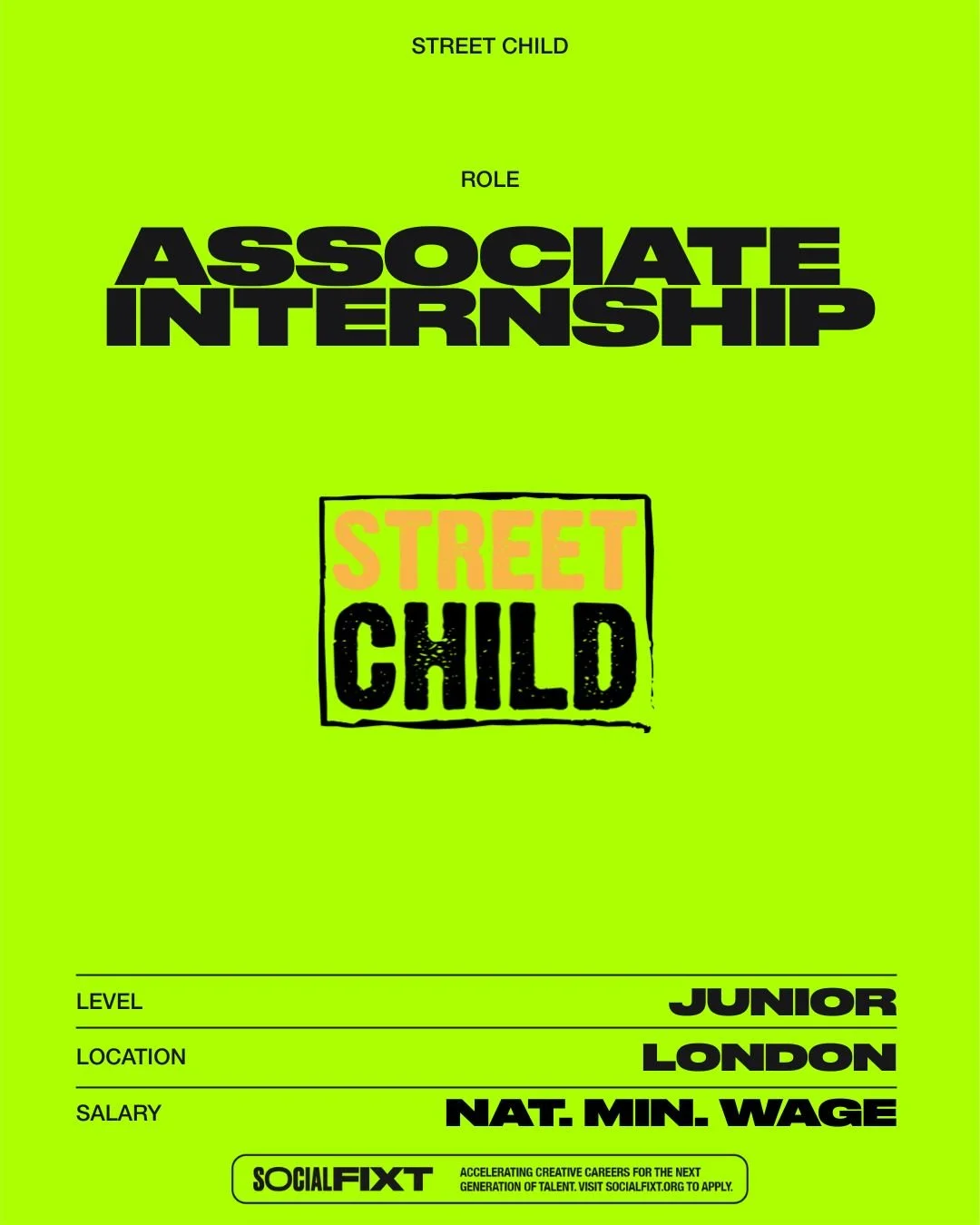 Associate Paid Internship, STREET CHILD 