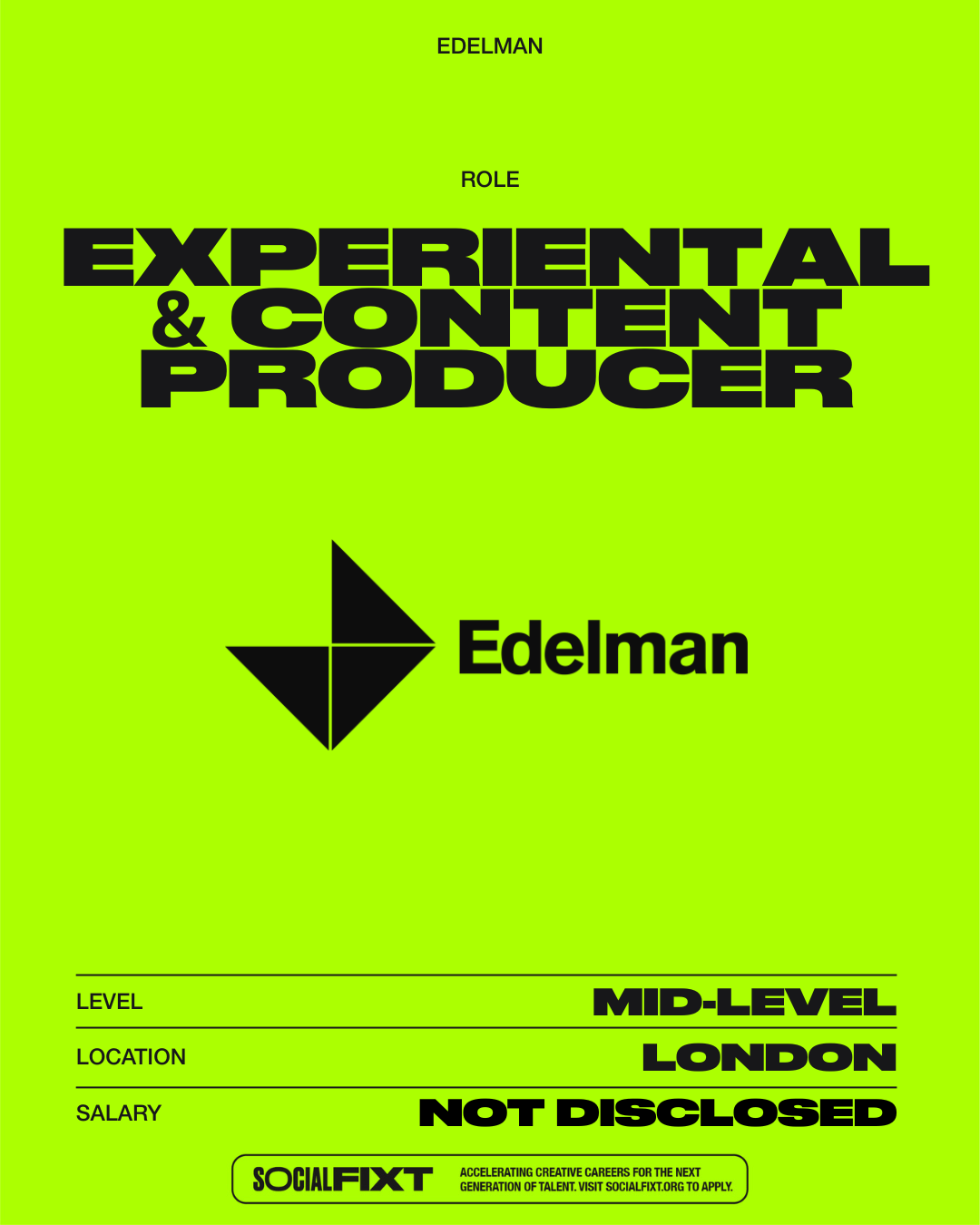 Experiential &amp; Content Producer, EDELMEN