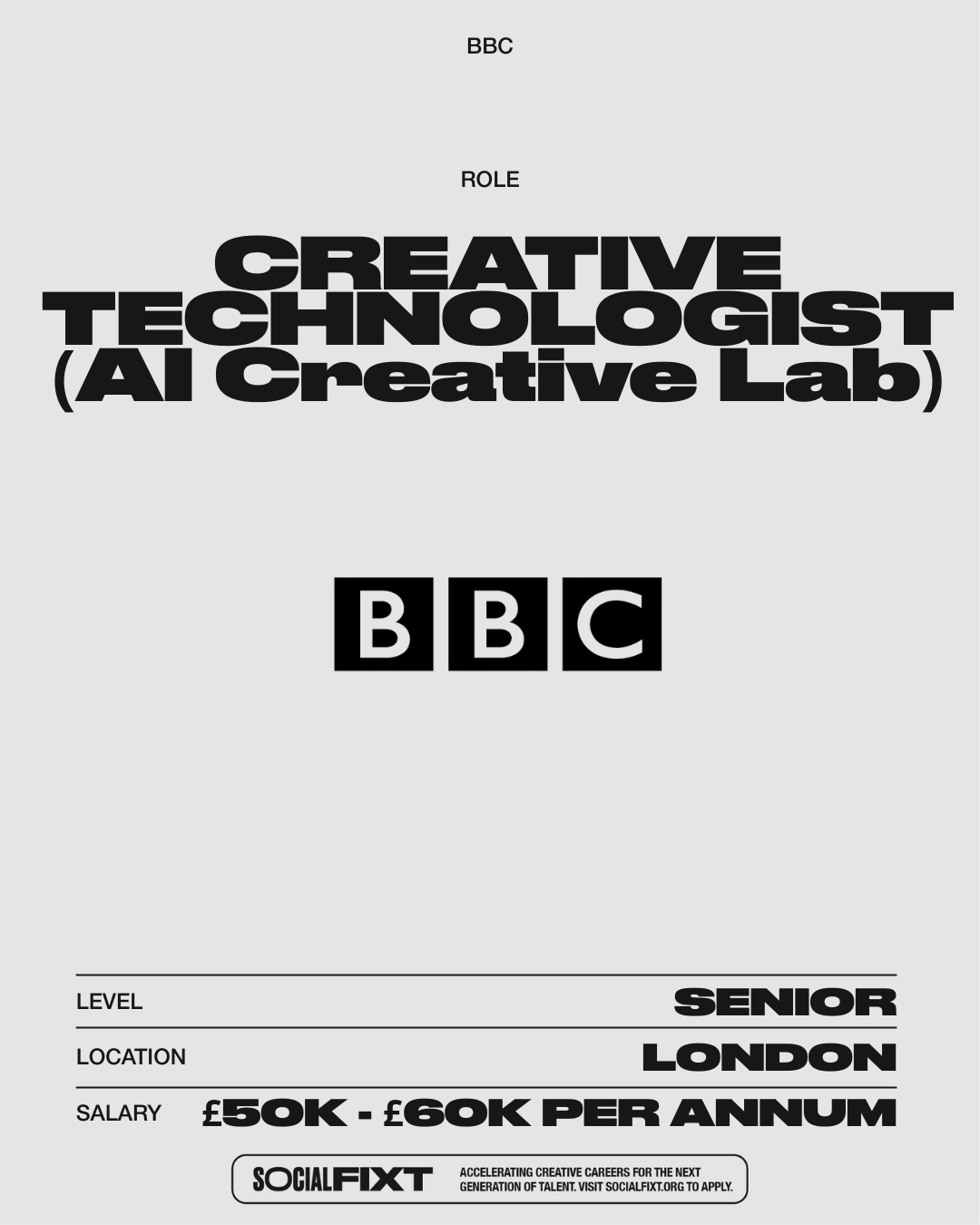 Creative Technologist (AI Creatie Lab),  BBC