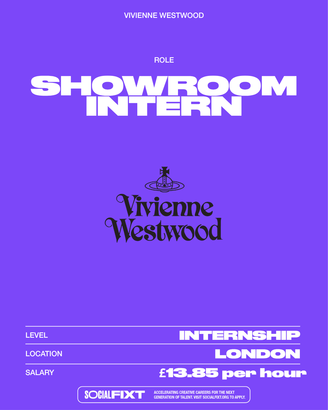 Showroom Internship, VIVIENNE WESTWOOD 