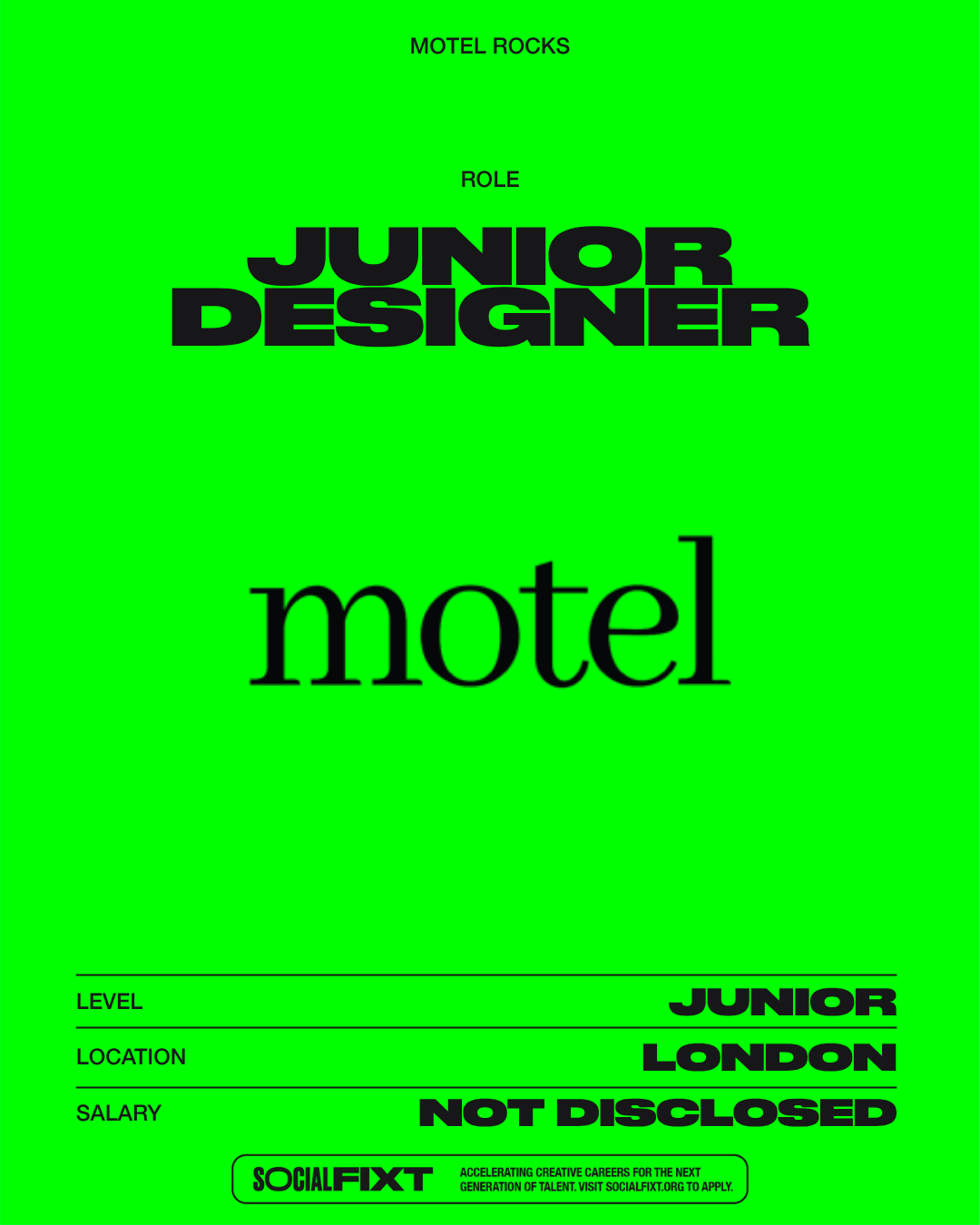 Junior Designer, MOTEL ROCKS 