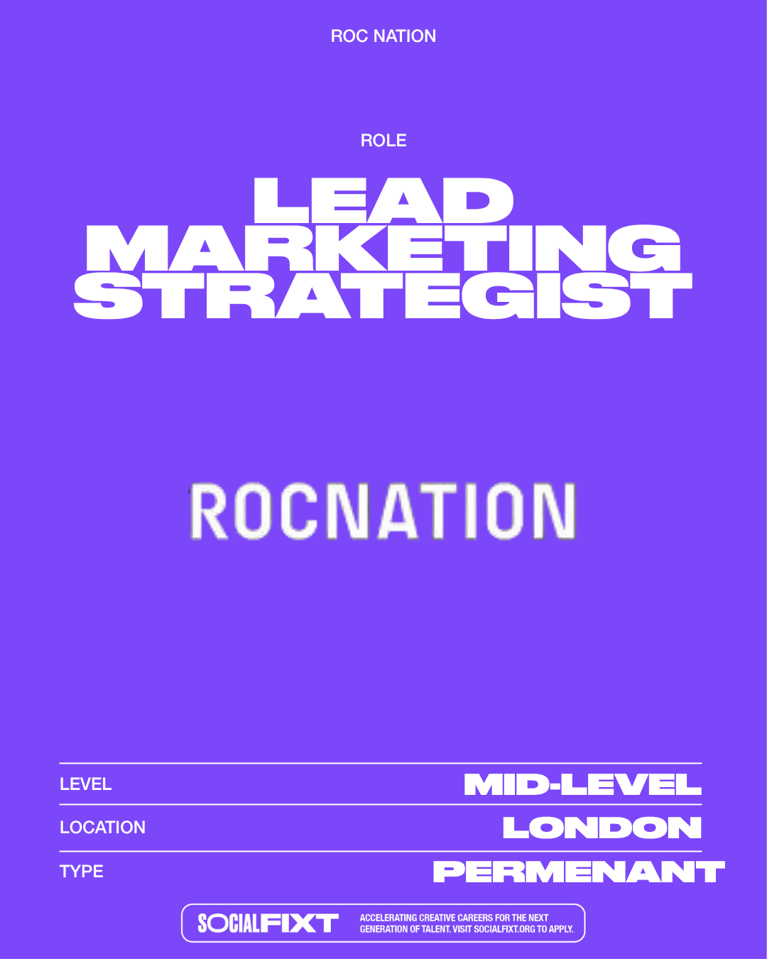 Lead Marketing Strategist, ROCNATION