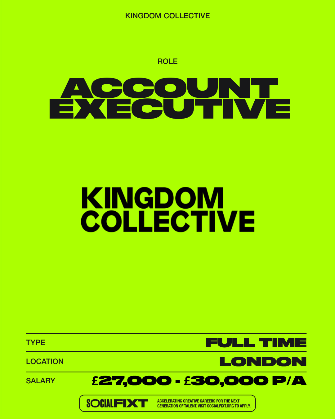 Account Executive, KINGDOM COLLECTIVE 