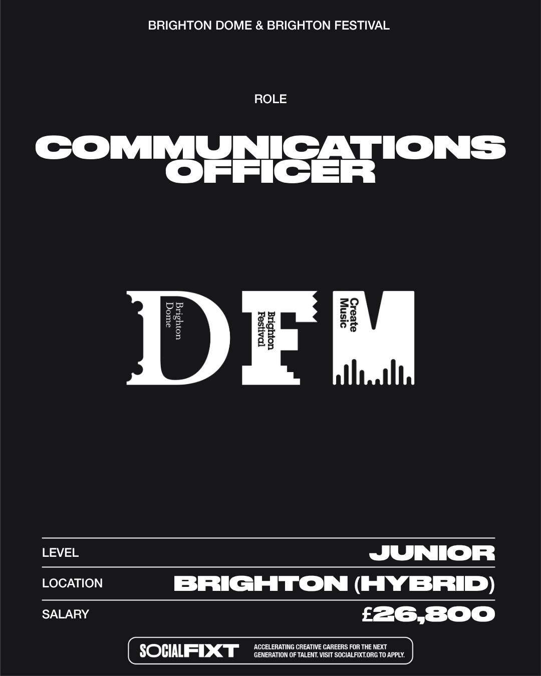 Communications Officer, BRIGHTON DOME &amp; BRIGHTON FESTIVAL 