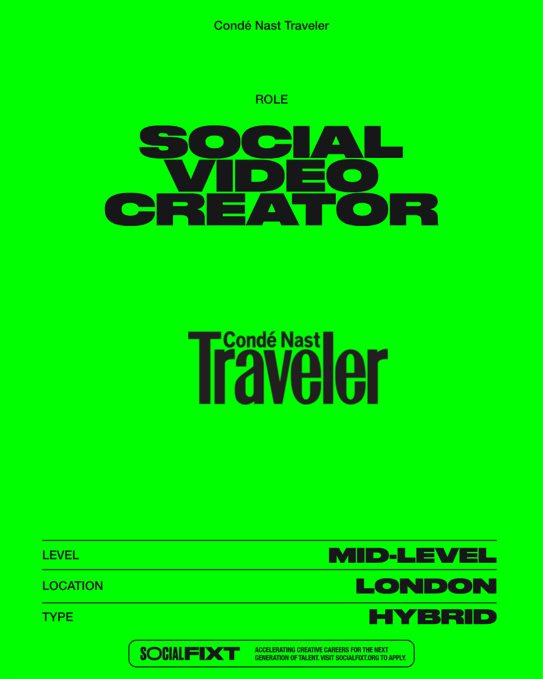 Social Video Creator, CONDE NAST TRAVELLER 