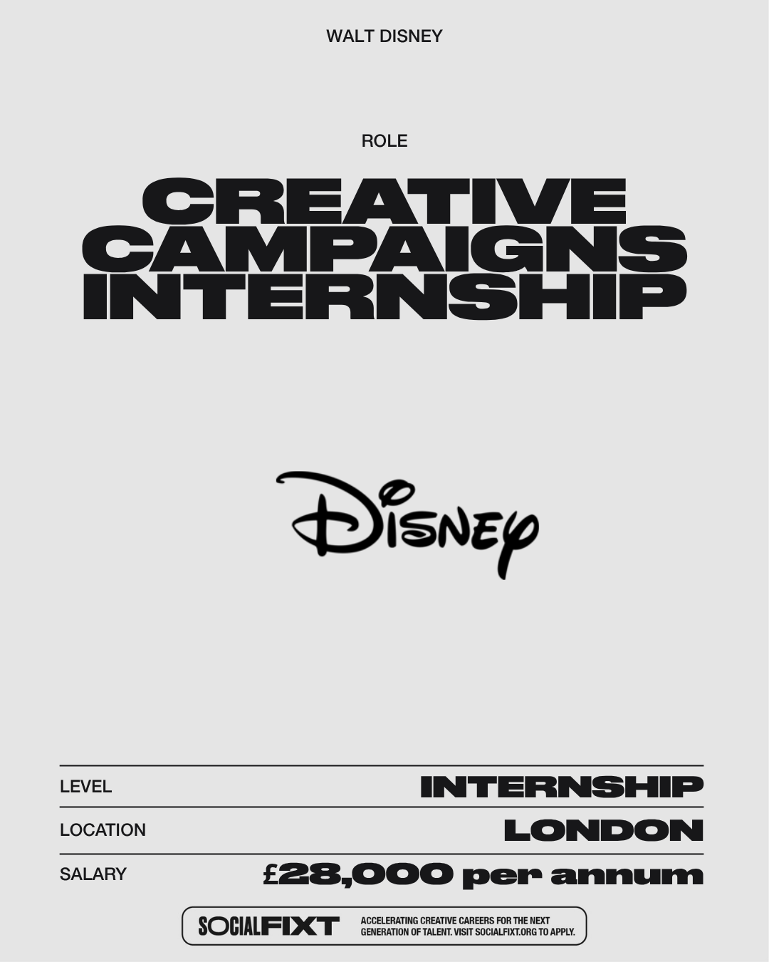 Creative Campaigns Internship, DISNEY