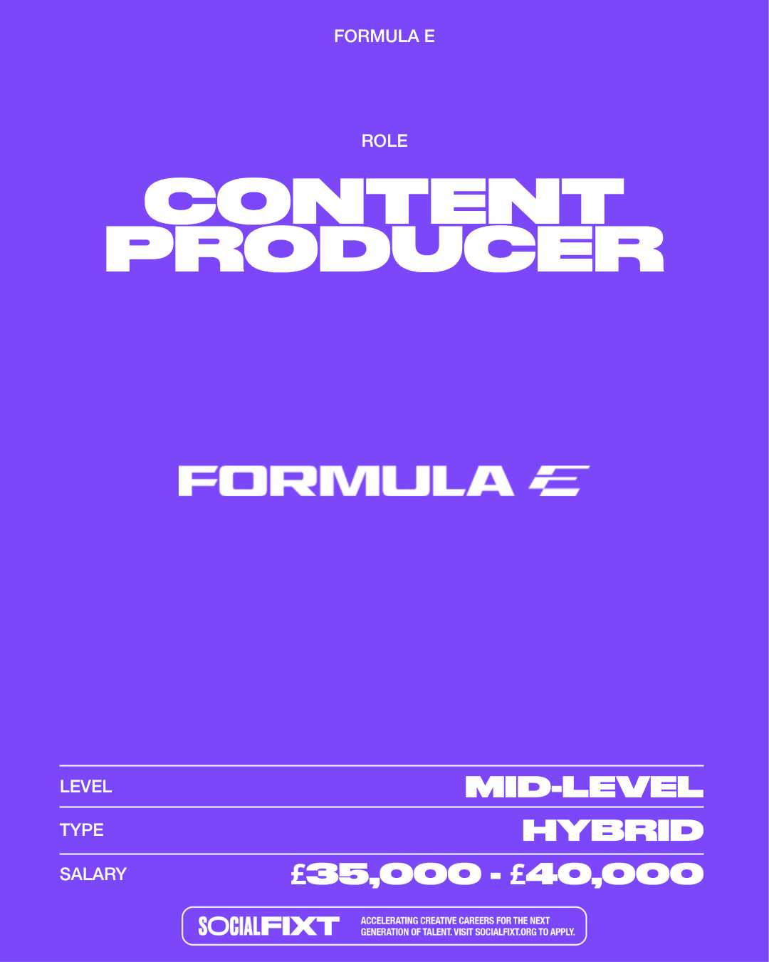 Content Producer, FORMULA E