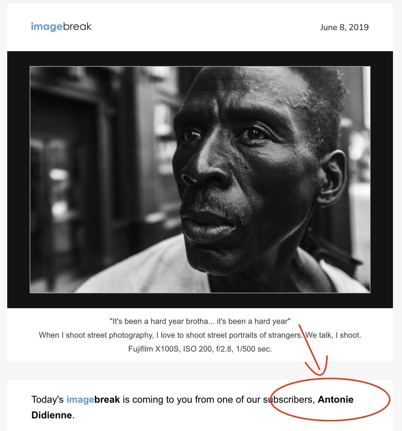 Antoine Didienne, featured on ImageBreak