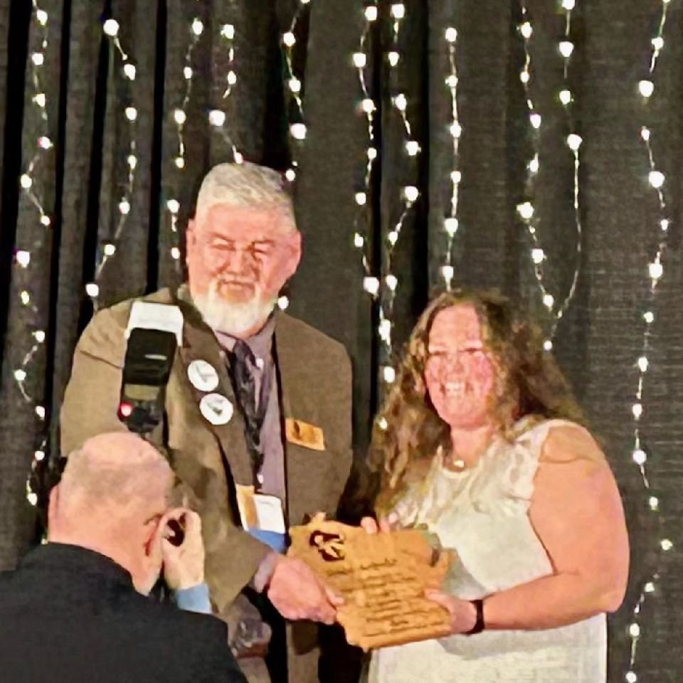 A well deserved award to Portage County Conservationist Tracy Arnold #petenwellandcastlerockstewards  #wisconsinlakesandriversconvention