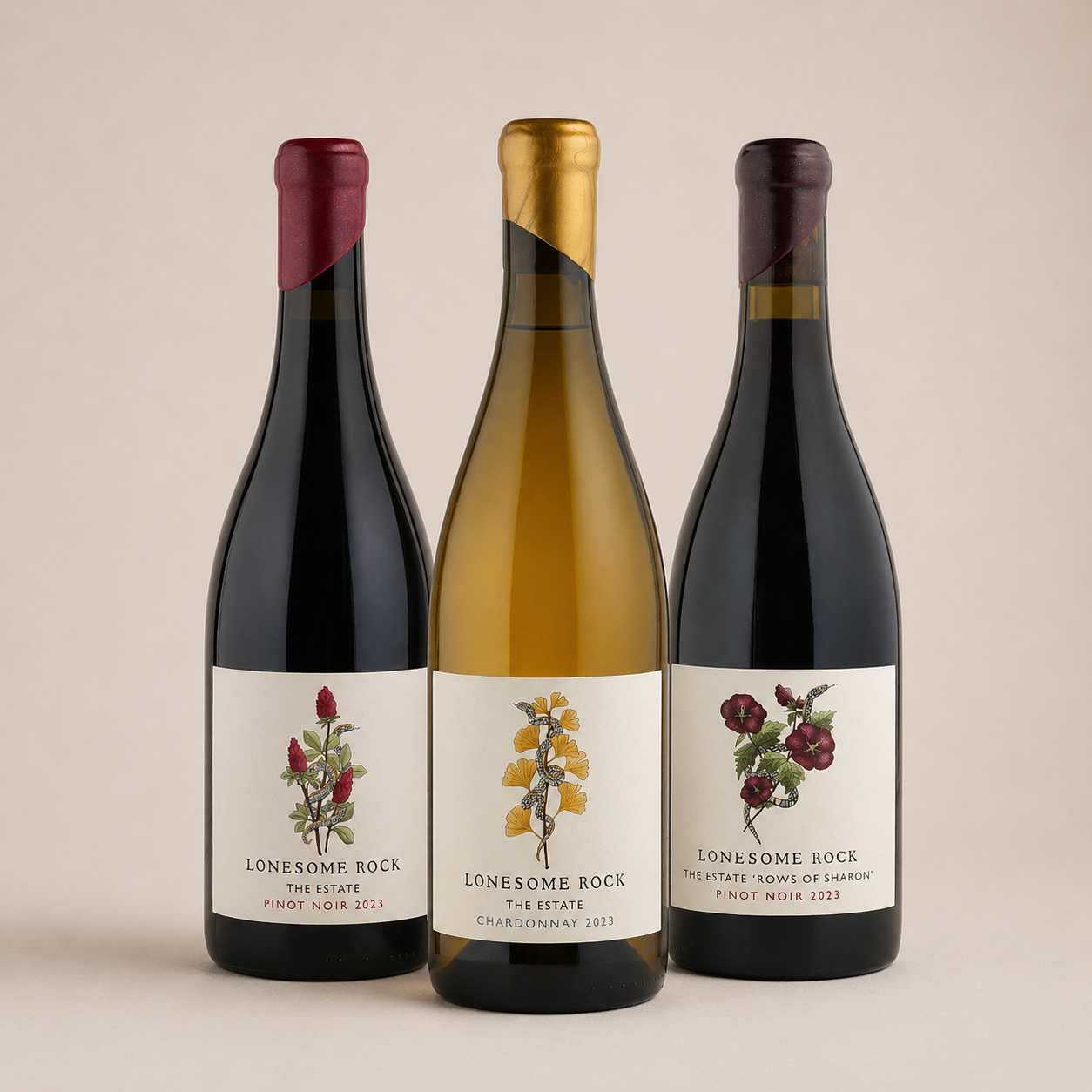 2023 Lonesome Rock Three Bottle Pinot Noir and Chardonnay Set