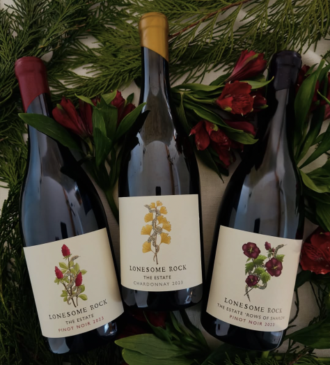 Lonesome Rock Estate Pinot Noir and Chardonnay