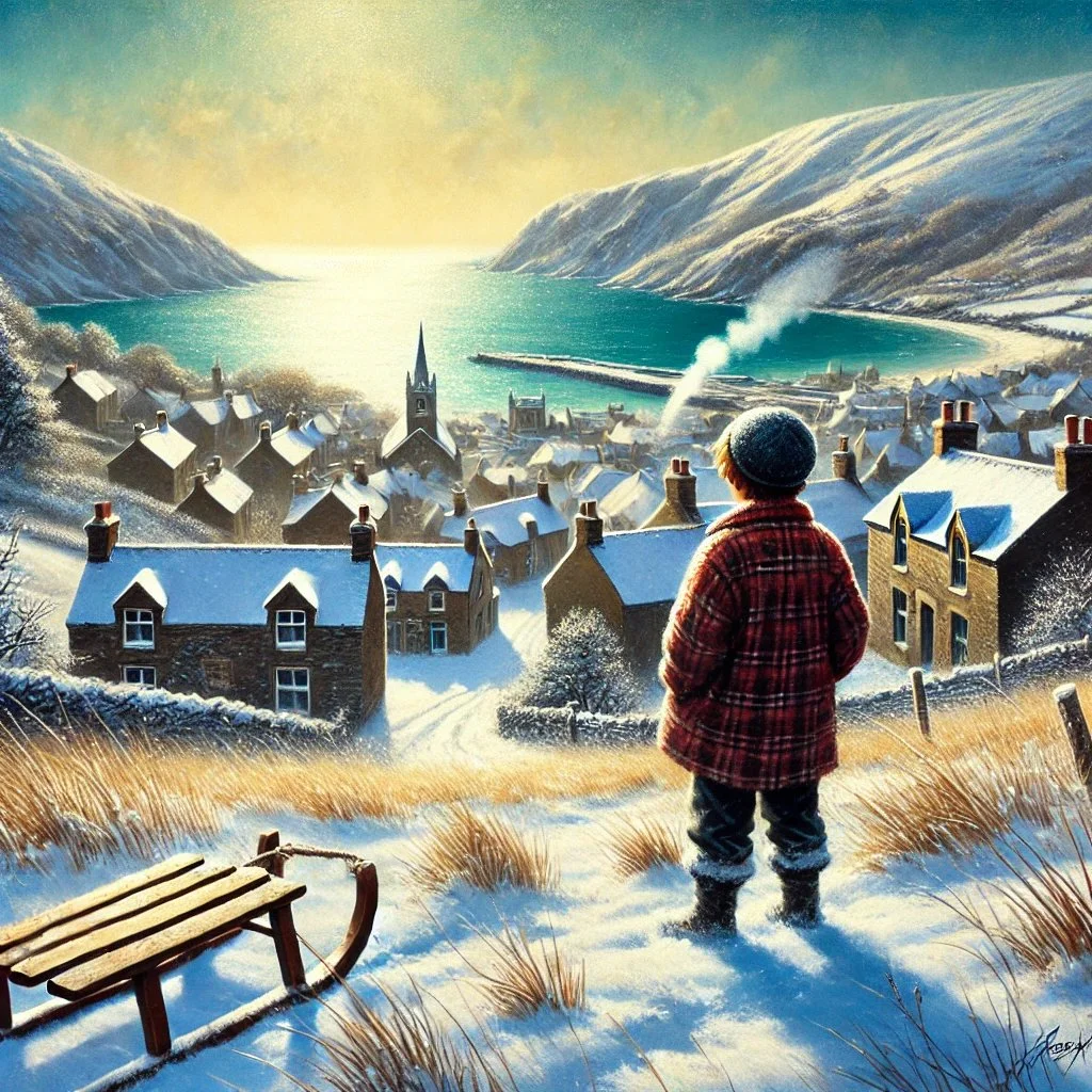 #4 Boy with sleigh looking over town and sea copy.jpg