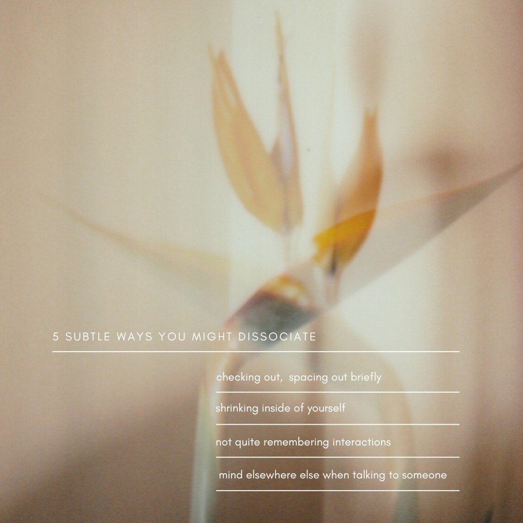 Dissociation is part of the fight or flight response that helps protect us from threats and danger. It can also be a natural response to trauma as a survival mechanism to cope with an overwhelming experience. 

It can look like many things, and can r