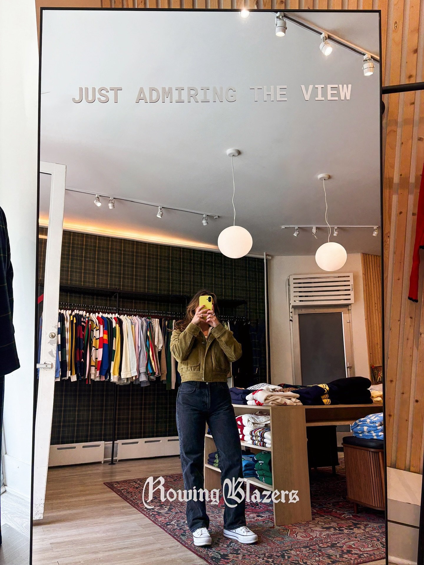 spotted: words in the wild. stopped by soho to see my client @rowingblazers and their new shop.