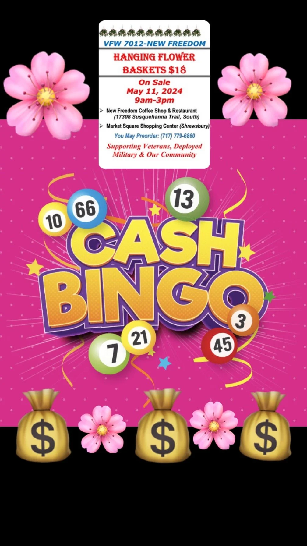It’s Mother’s Day Eve and we have flowers and Bingo for mom 🌸💰