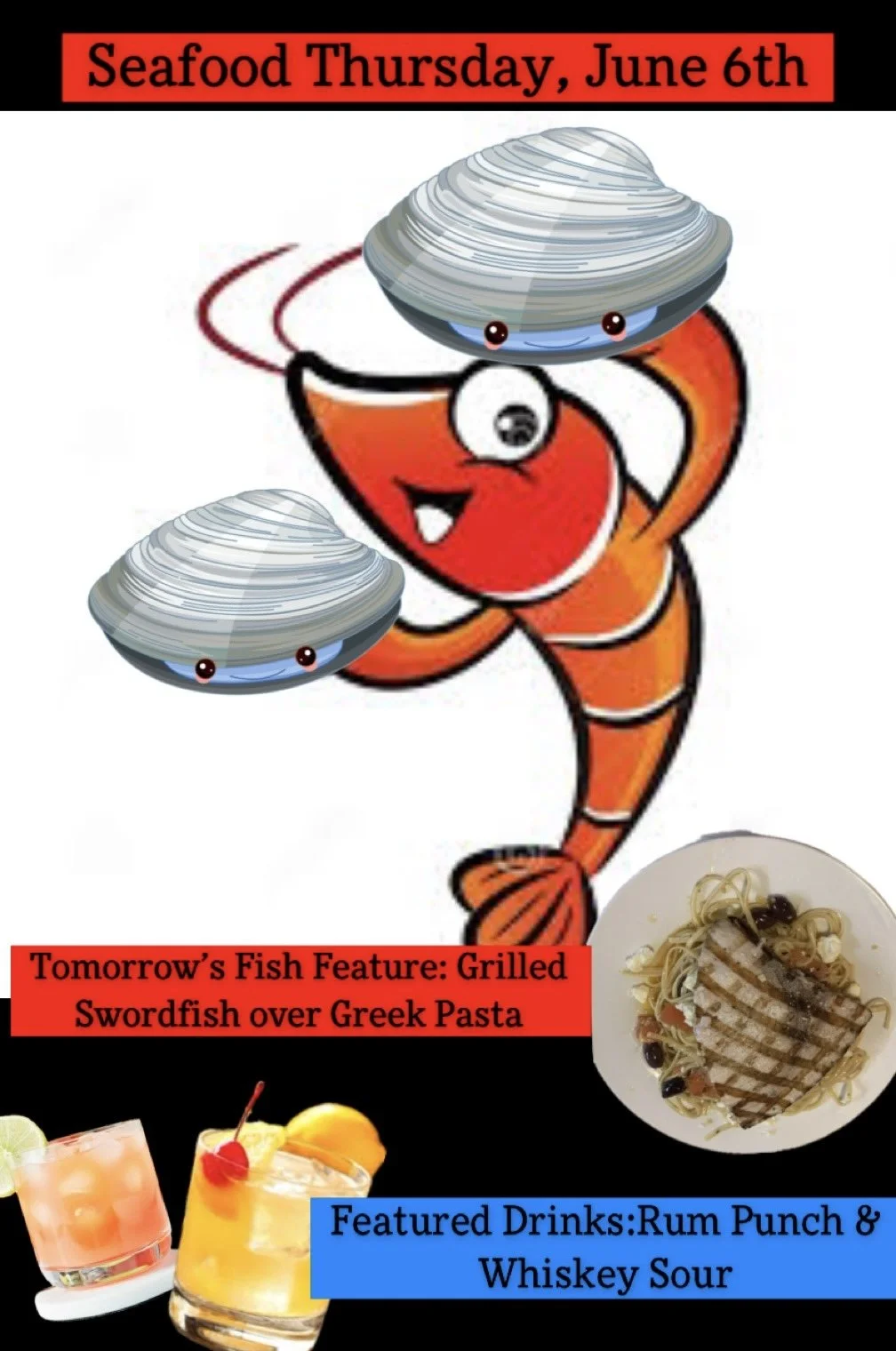 Don’t panic, stay CLAM…it’s Seafood Thursday.