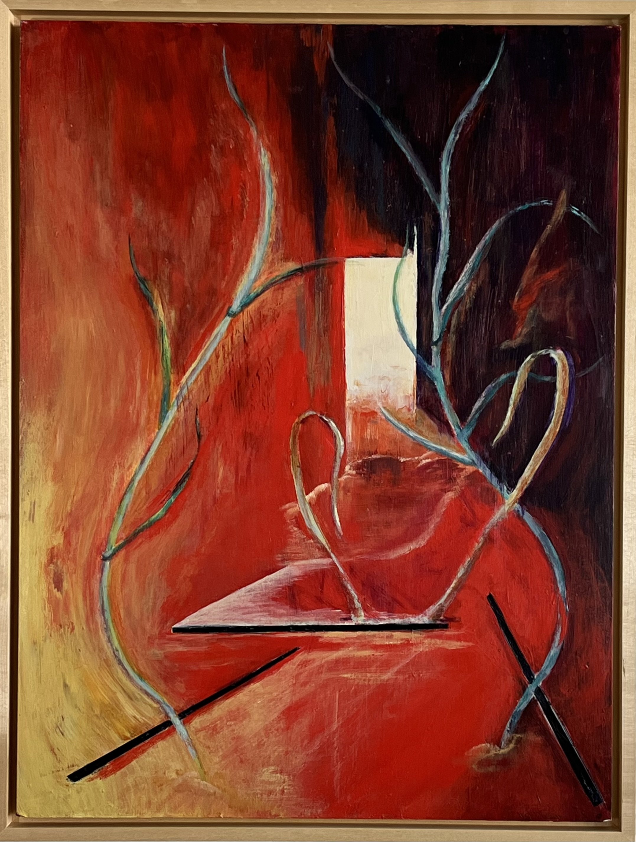 A Way Through #5, acrylic on paper, 20 X 16 X 2"