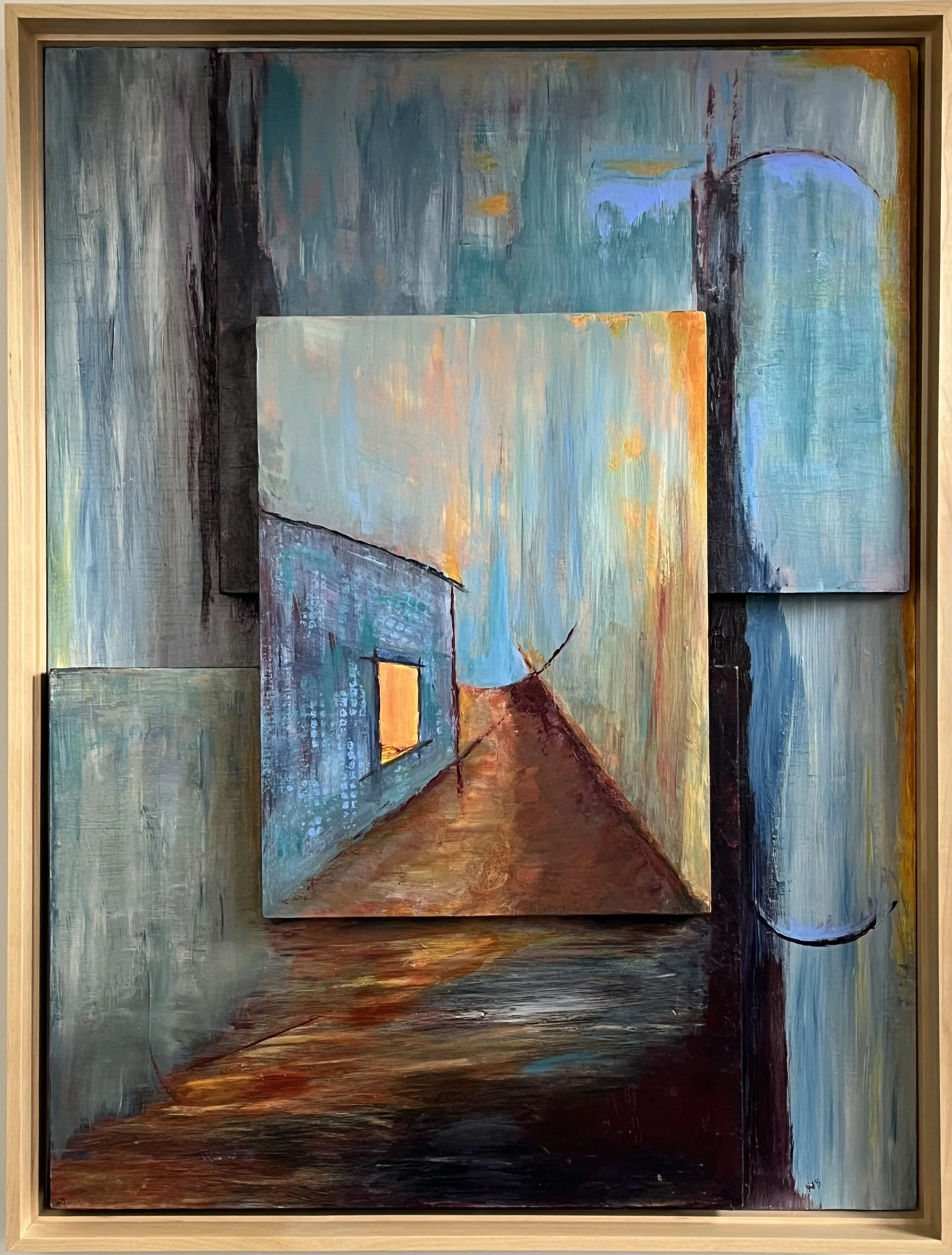 Passage Ways: A Door Opens
acrylic, assembled panels, plywood, framed
24 x 18"