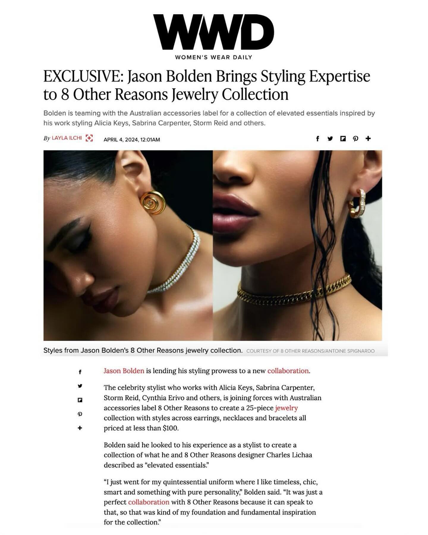 @jasonbolden x&nbsp;@8otherreasons offers chic and enduring designer pieces at an affordable price point, allowing you to effortlessly enhance your jewelry collection with versatile staples.  The collection is contracted from stainless steel &amp; pl