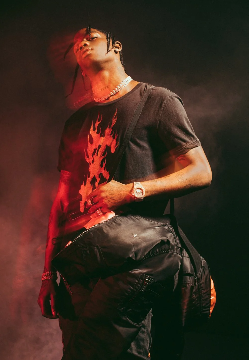 Ksubi X Travis Scott Flaming Dollar T-shirt - Size Small main image 0