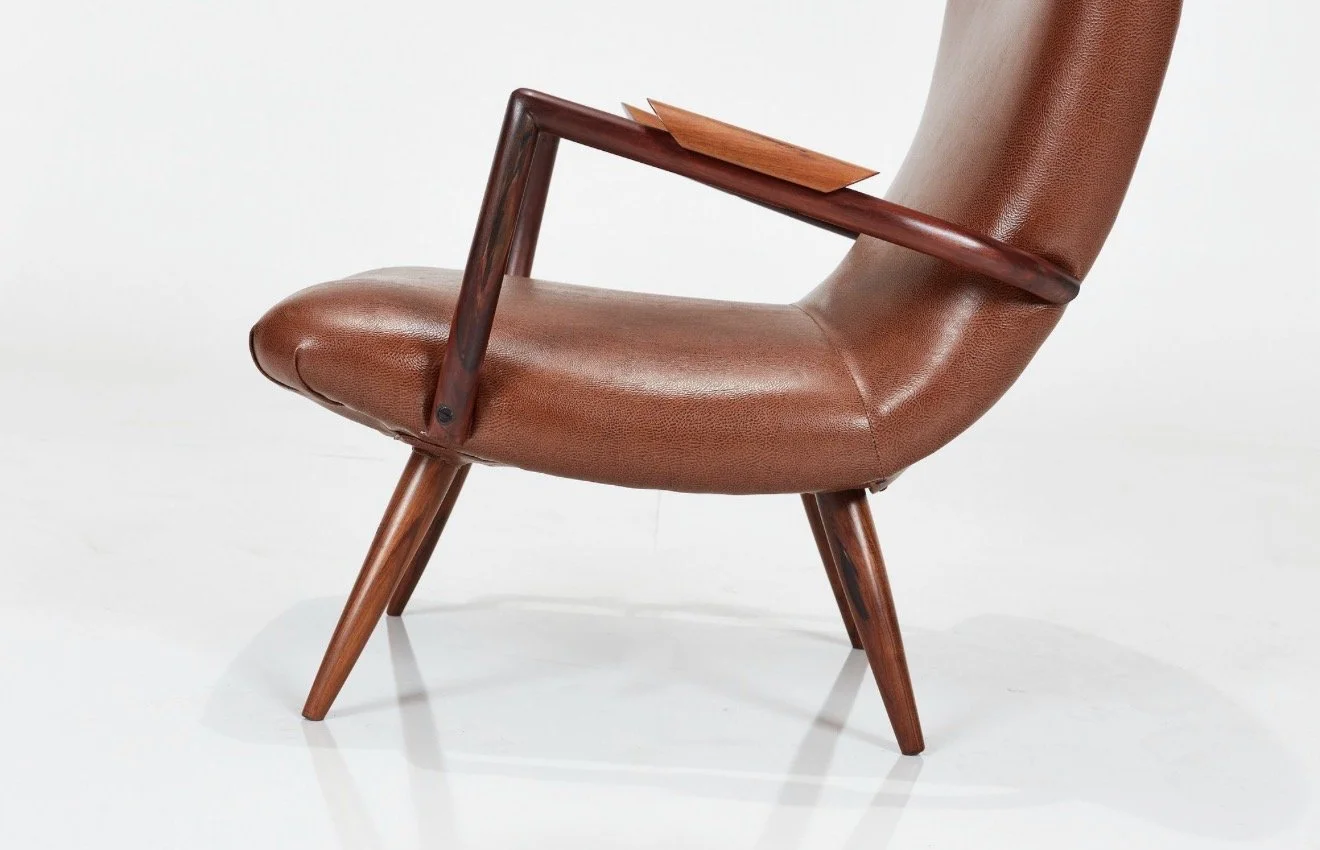 Giuseppe Scapinelli 1950’s Wingback Lounge chairs